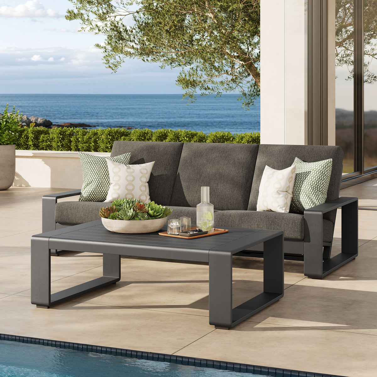 Lirienne 2-Piece Outdoor Patio Aluminum Furniture Set