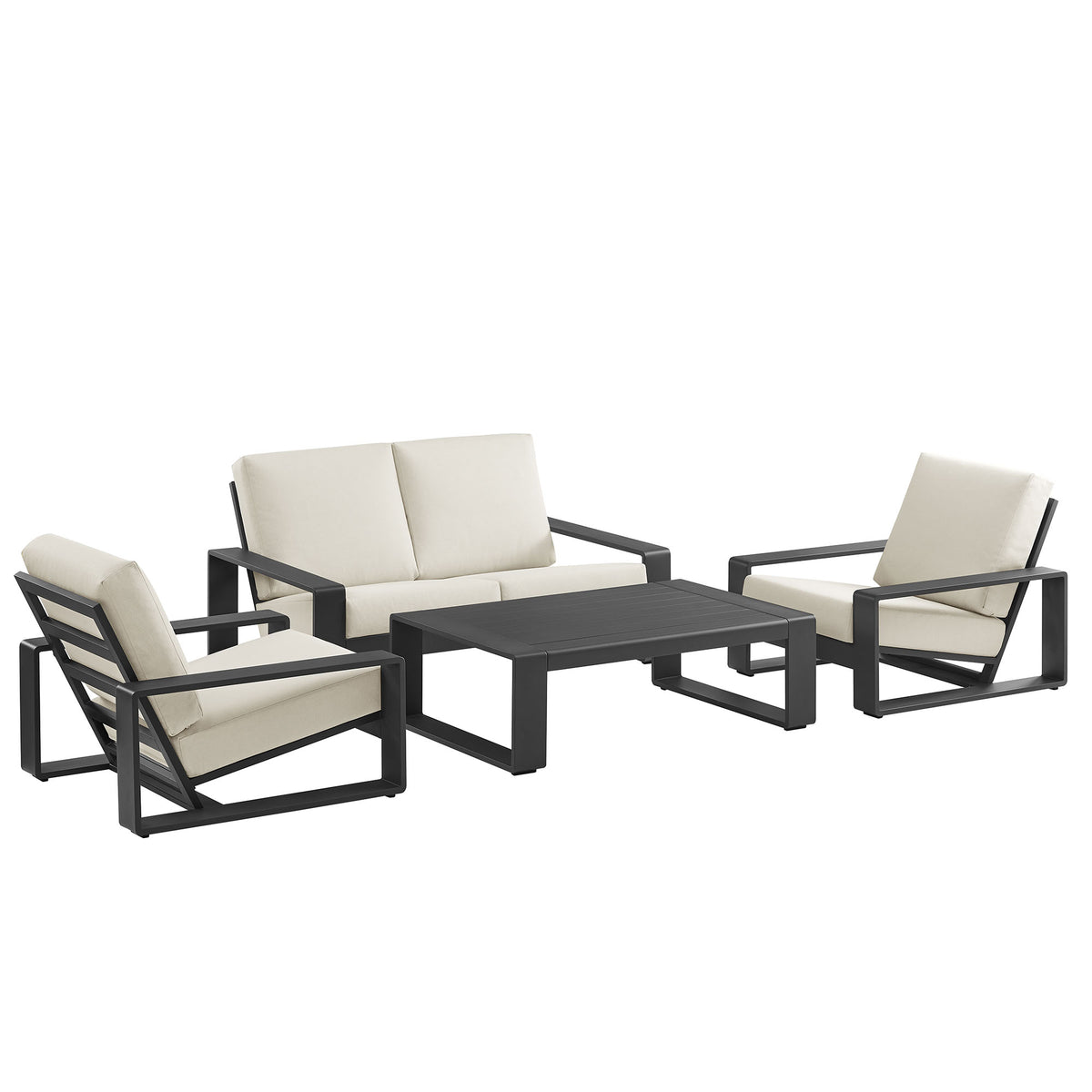 Lirienne 4-Piece Outdoor Patio Aluminum Furniture Set