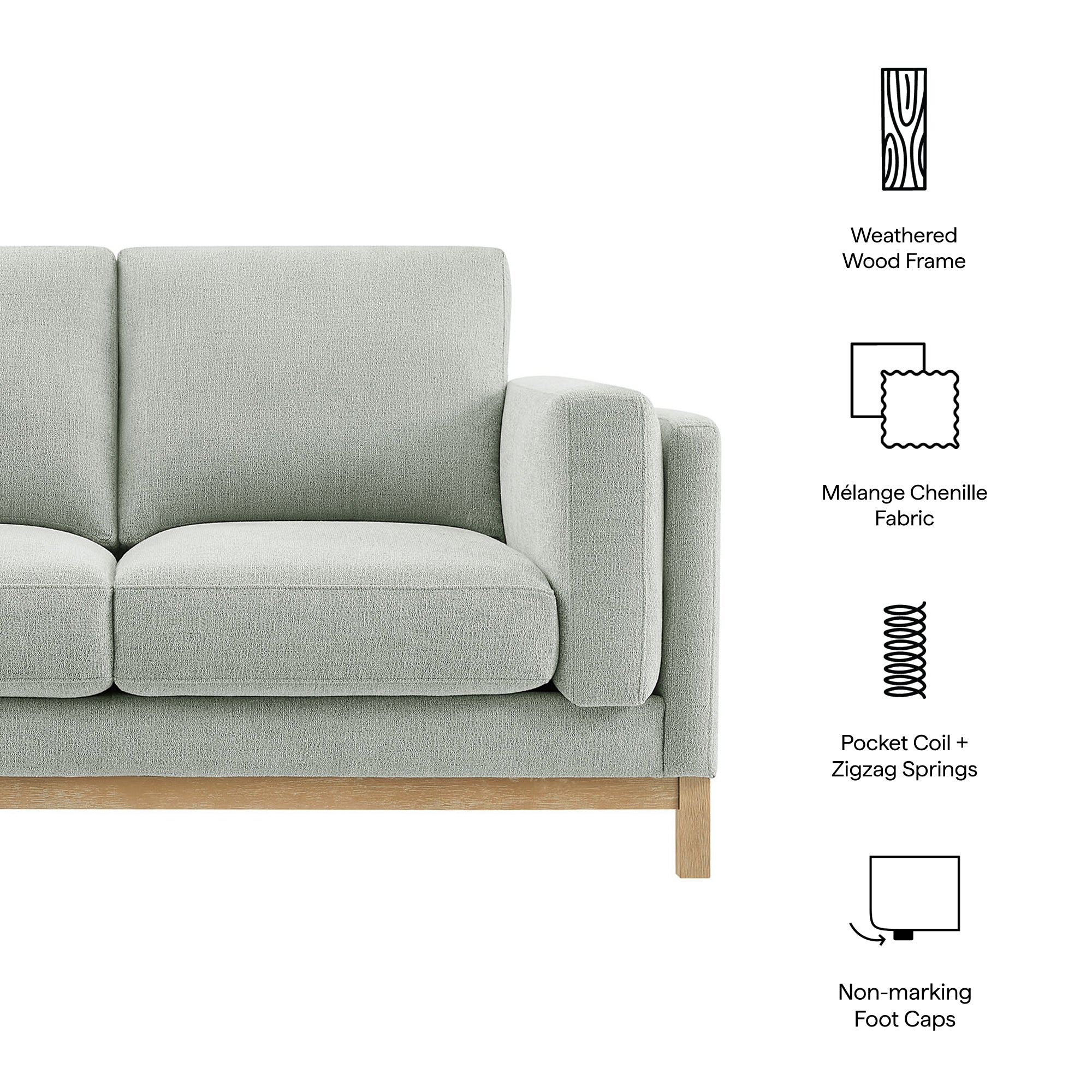 Roscoe 63 inch Fabric Loveseat