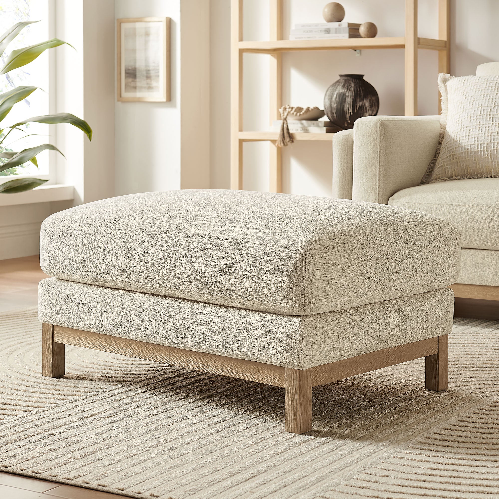 Roscoe Fabric Ottoman