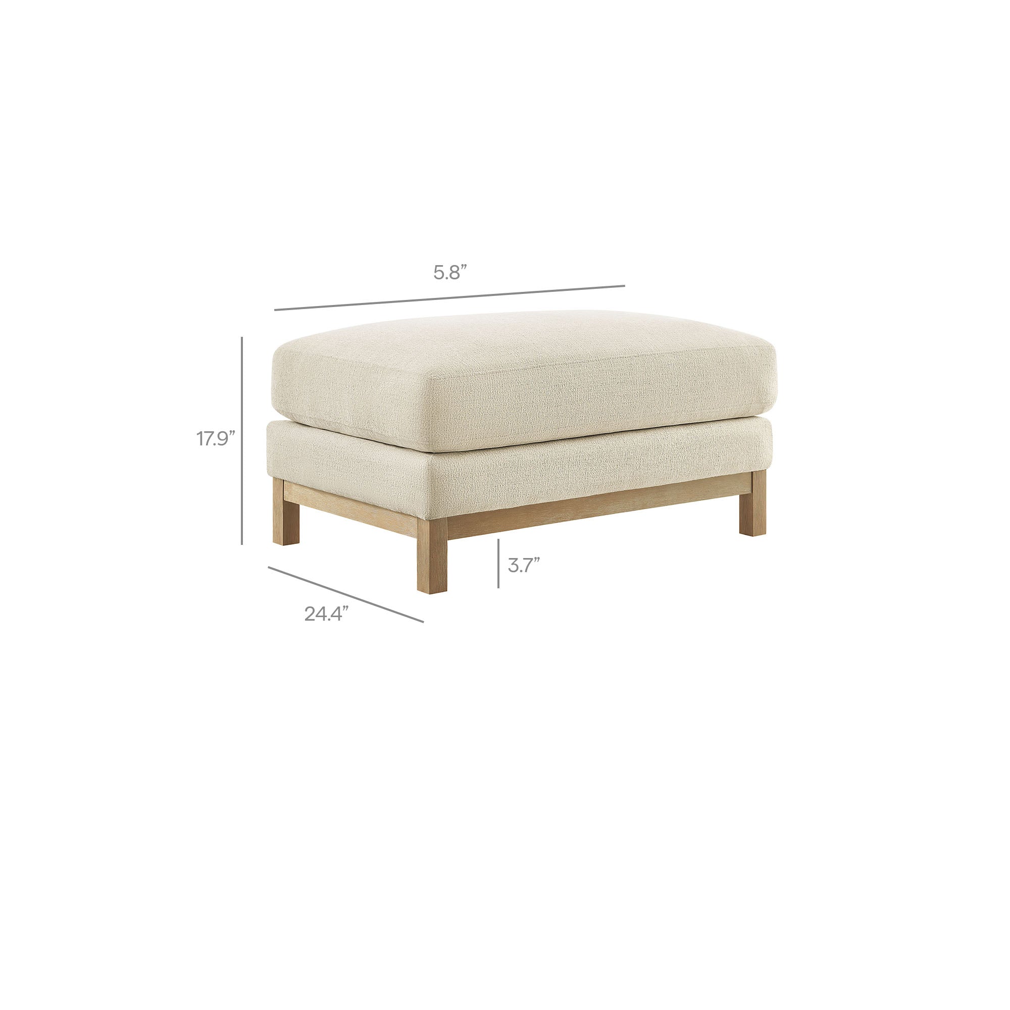 Roscoe Fabric Ottoman