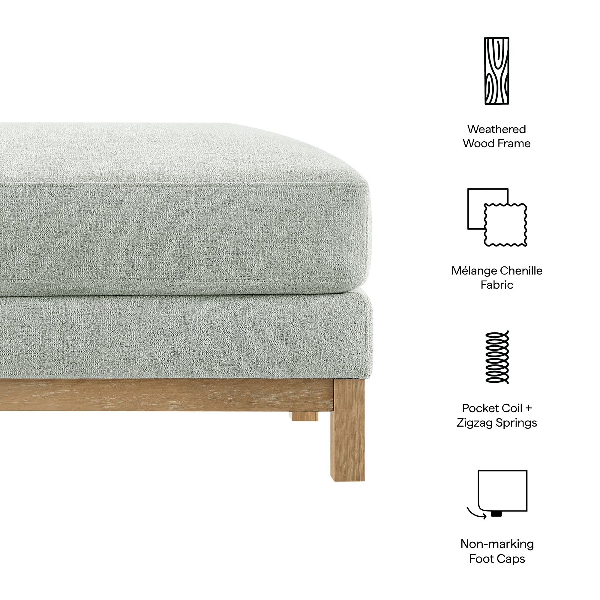 Roscoe Fabric Ottoman
