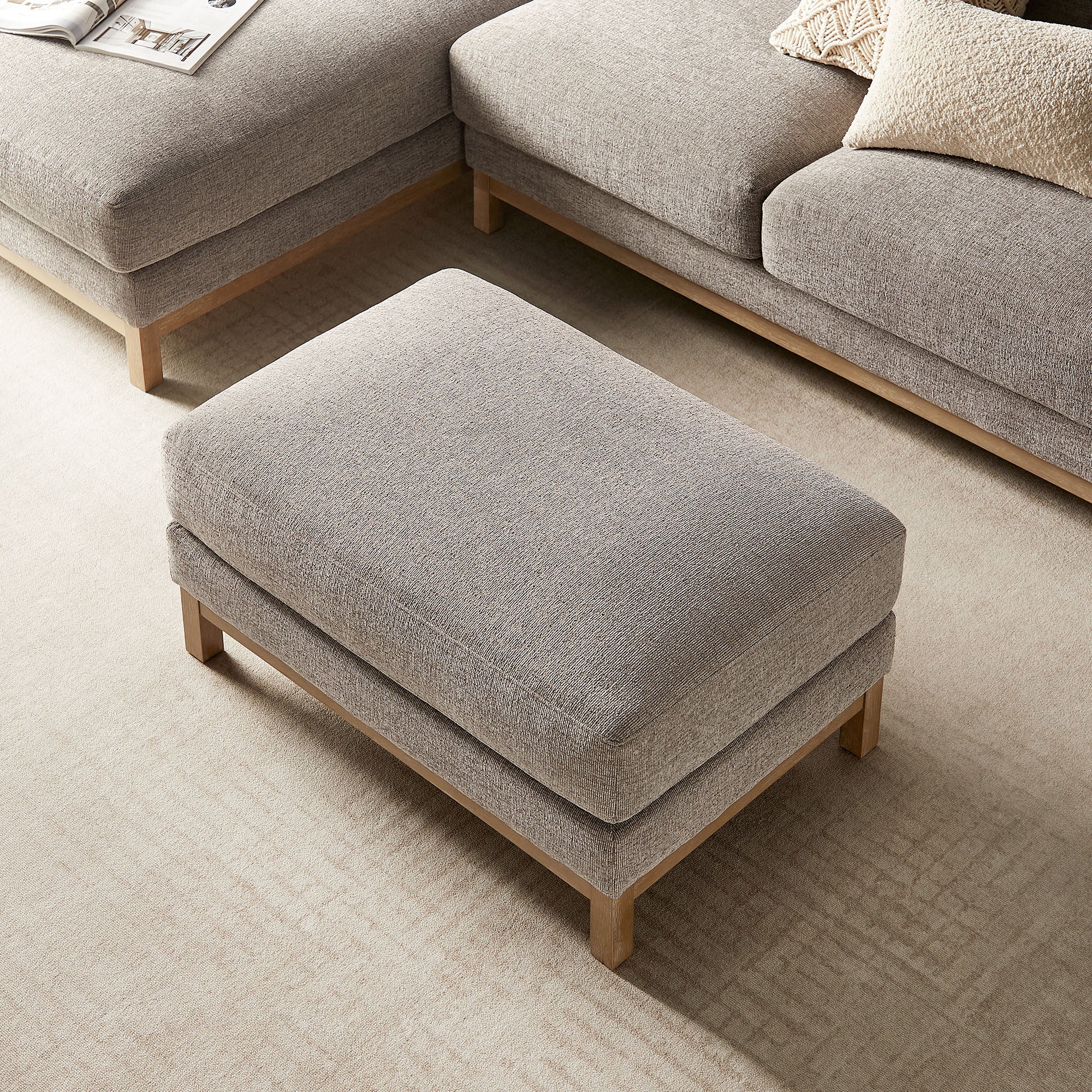 Roscoe Fabric Ottoman