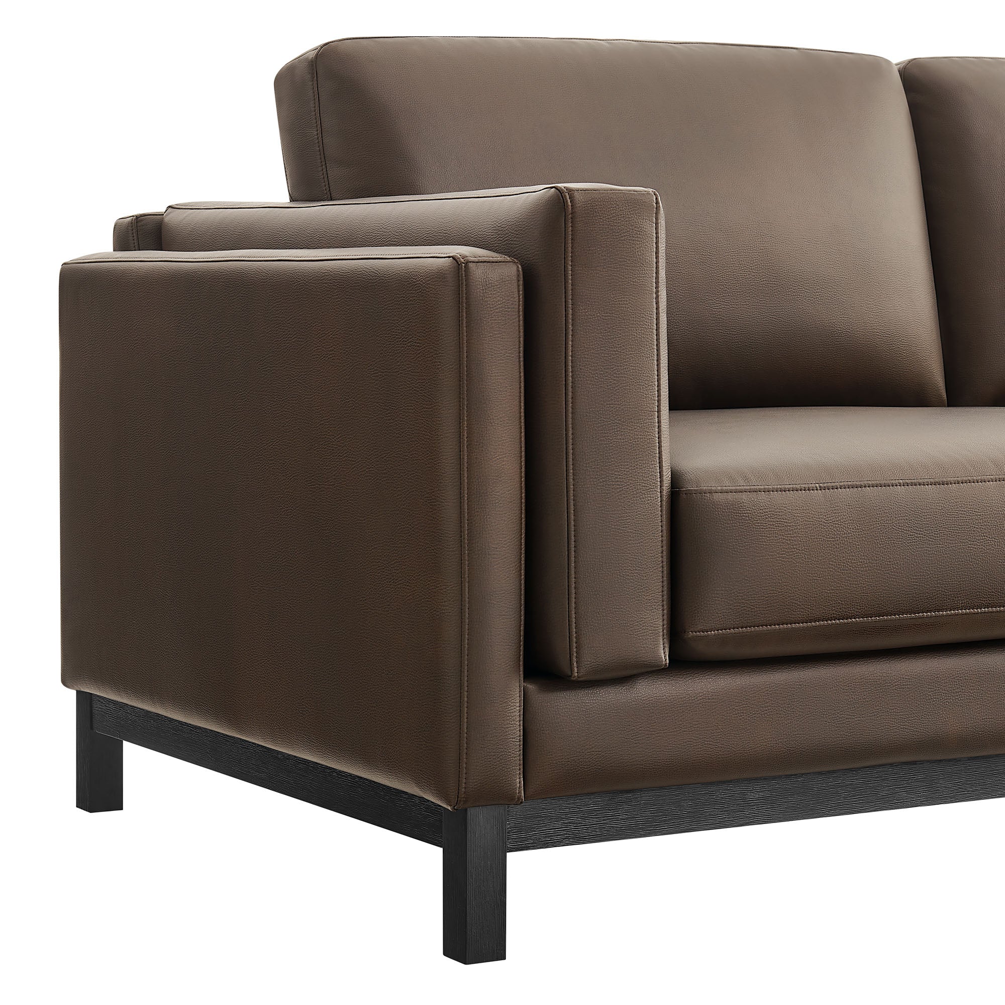 Roscoe 81 inch Vegan Leather Sofa