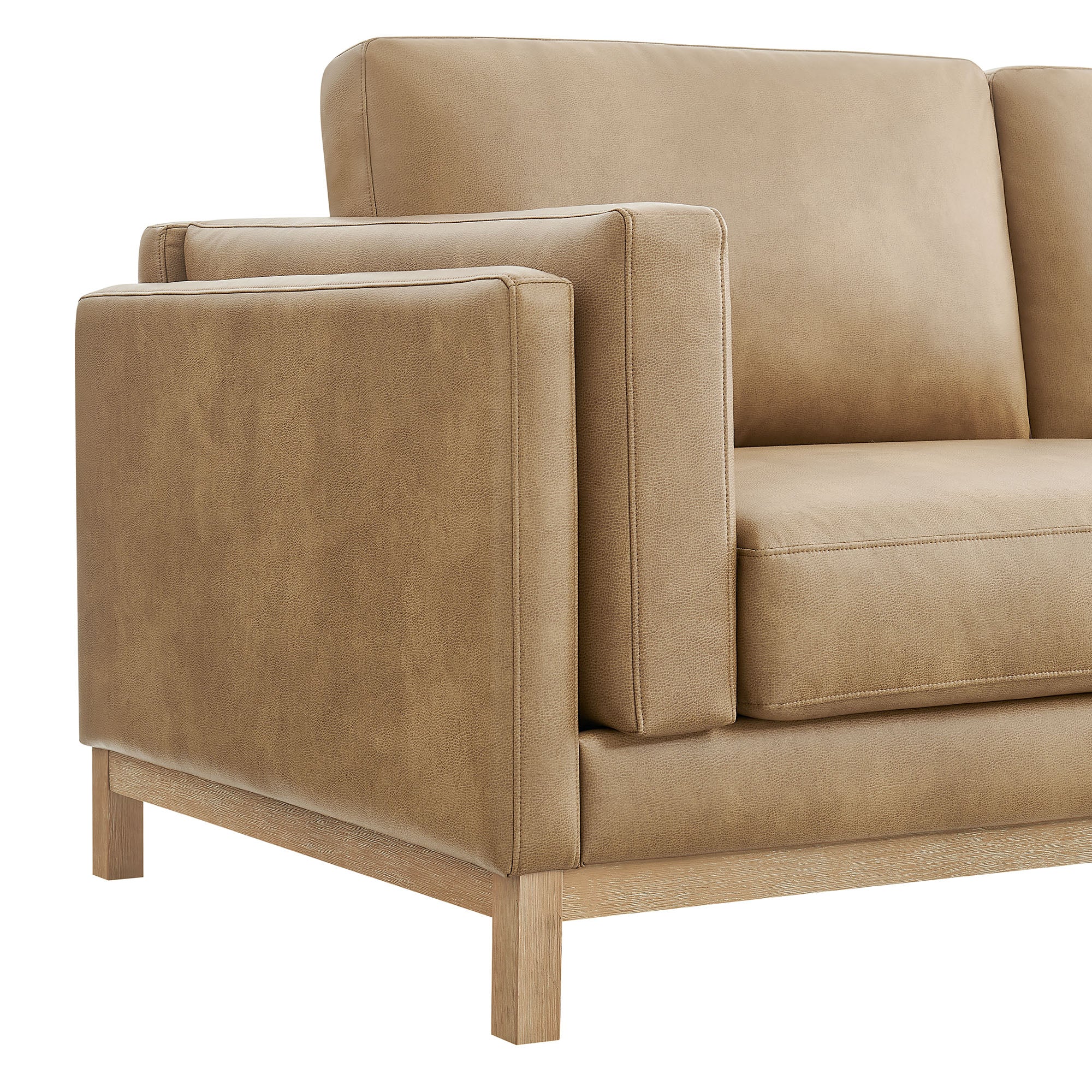 Roscoe 81 inch Vegan Leather Sofa