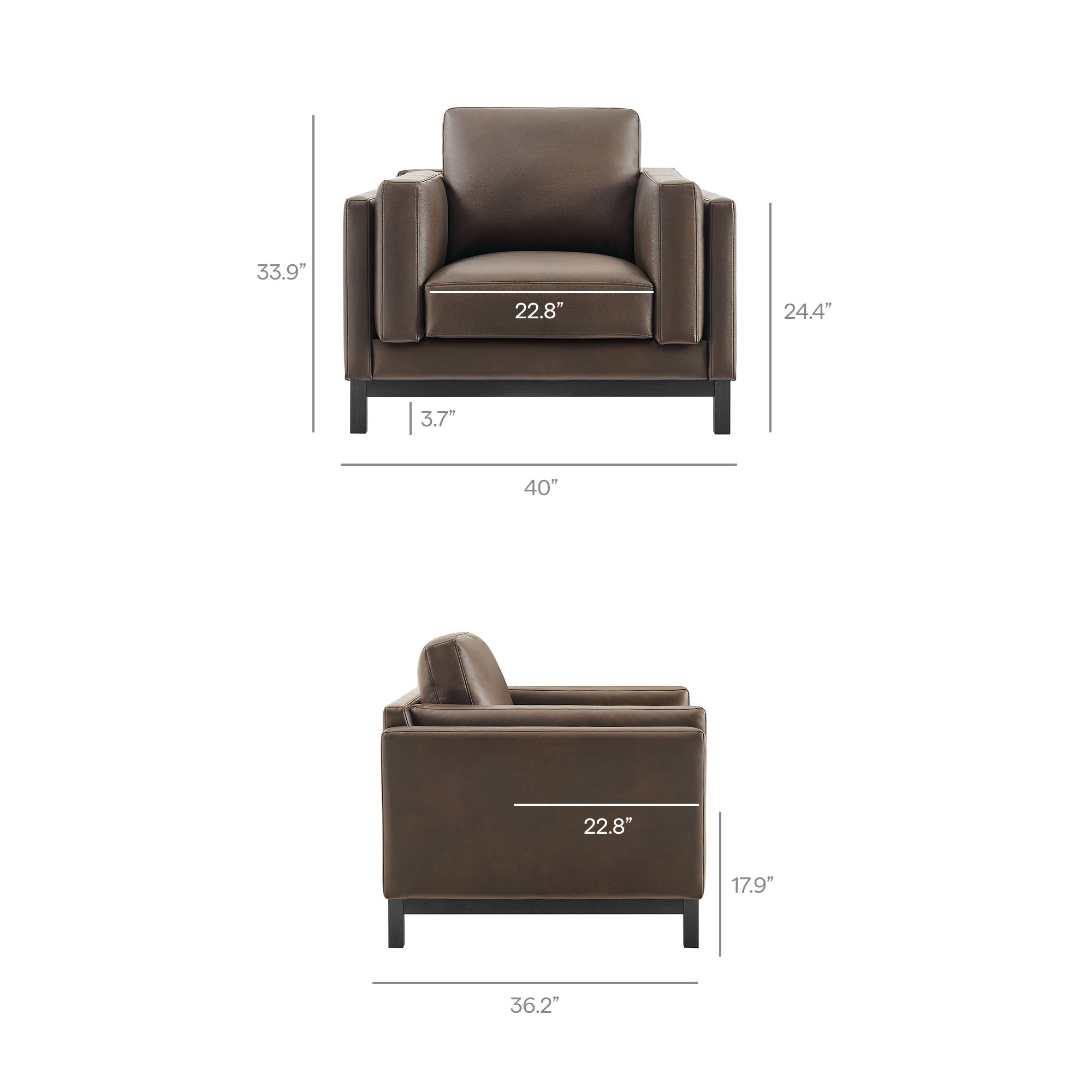 Roscoe Vegan Leather Armchair