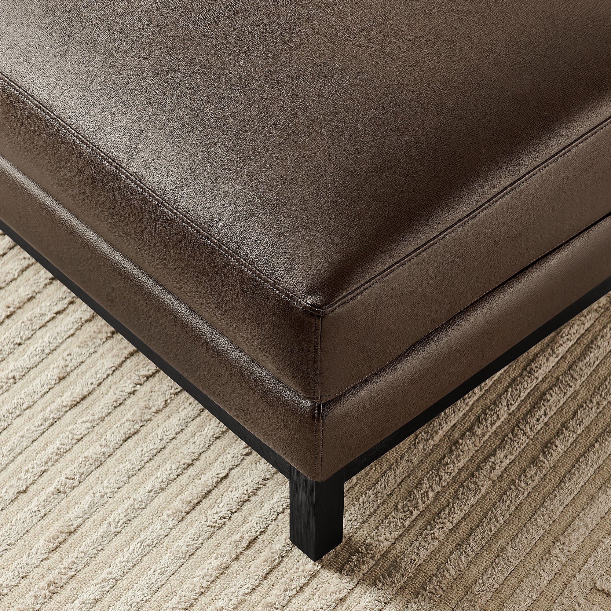 Roscoe Vegan Leather Ottoman