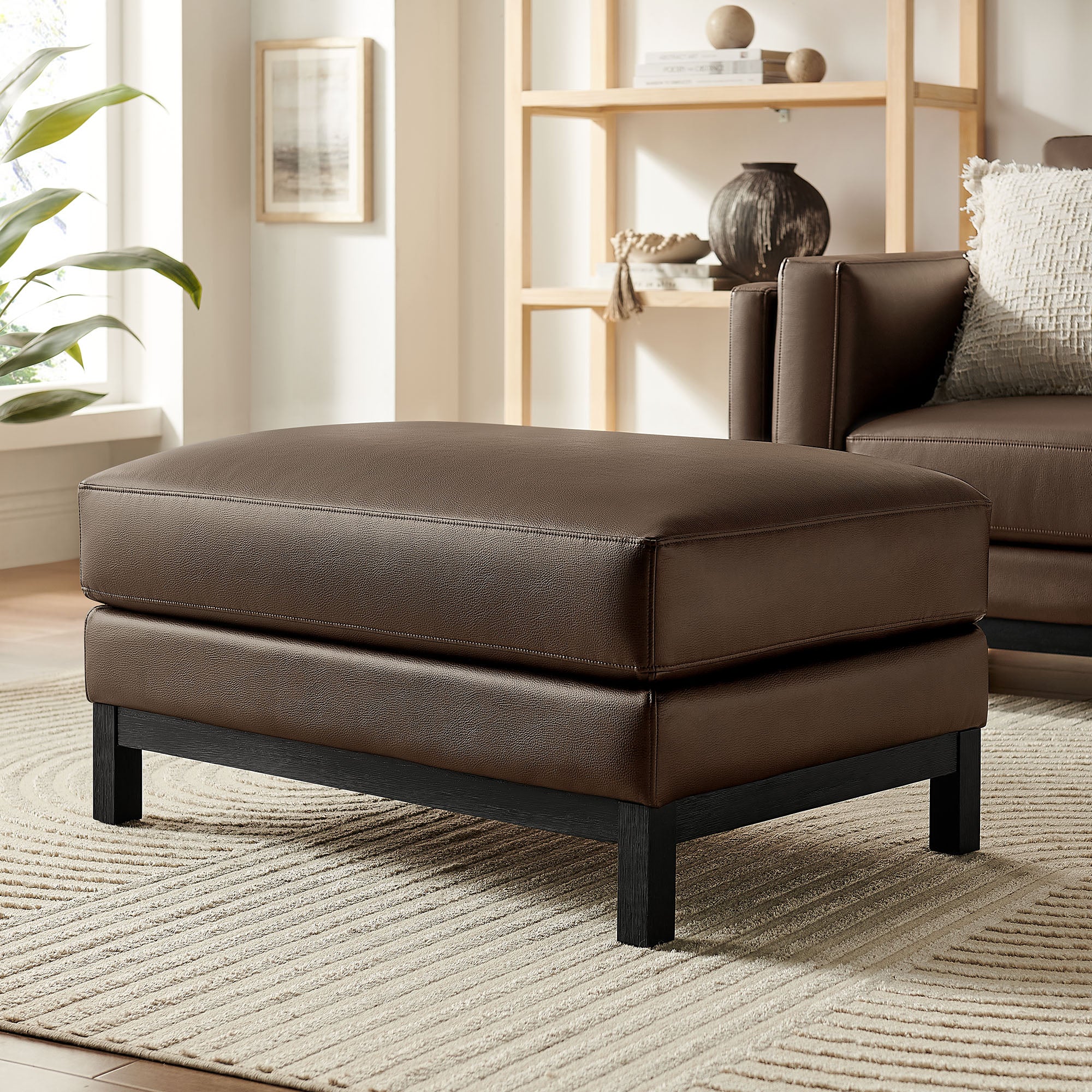 Roscoe Vegan Leather Ottoman