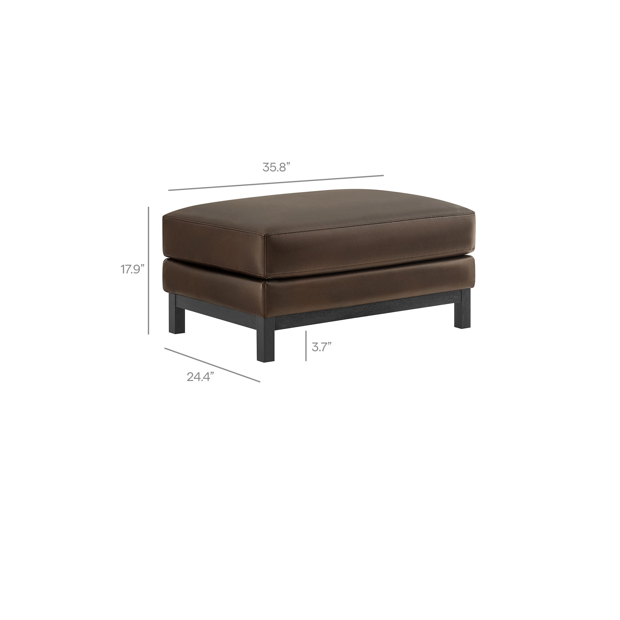 Roscoe Vegan Leather Ottoman