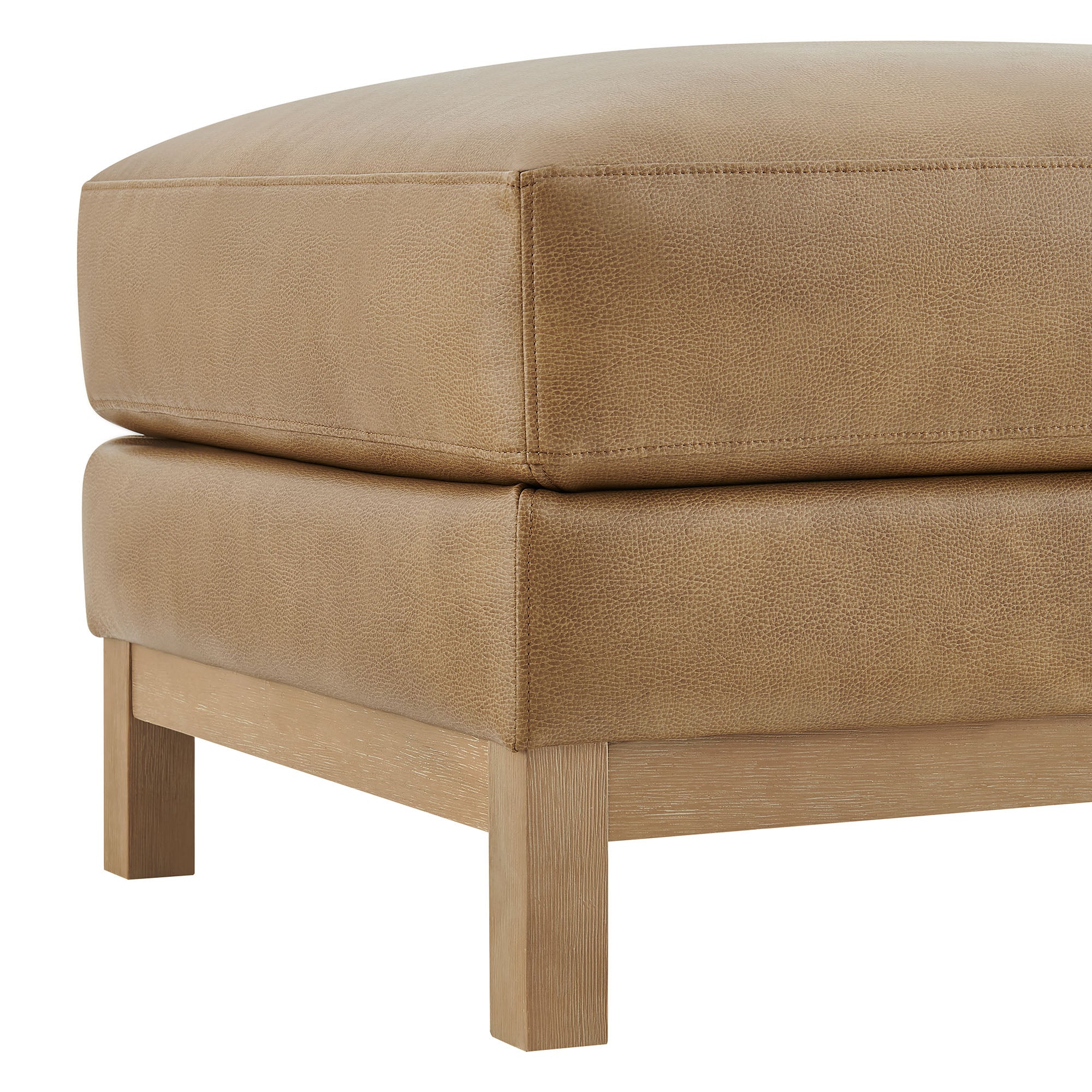 Roscoe Vegan Leather Ottoman