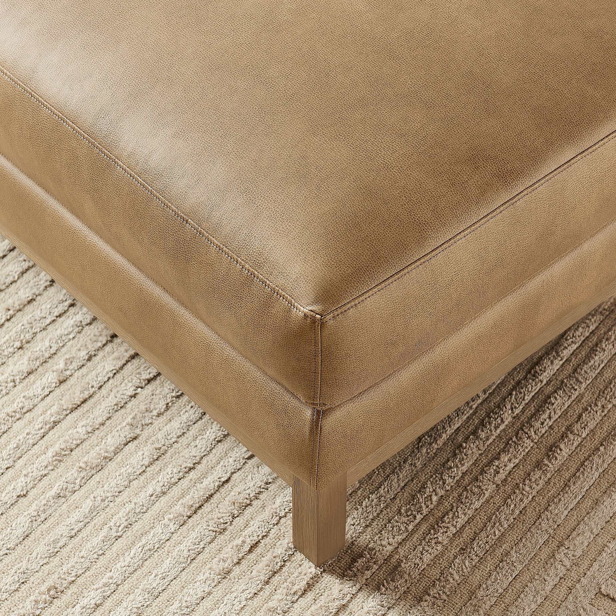 Roscoe Vegan Leather Ottoman