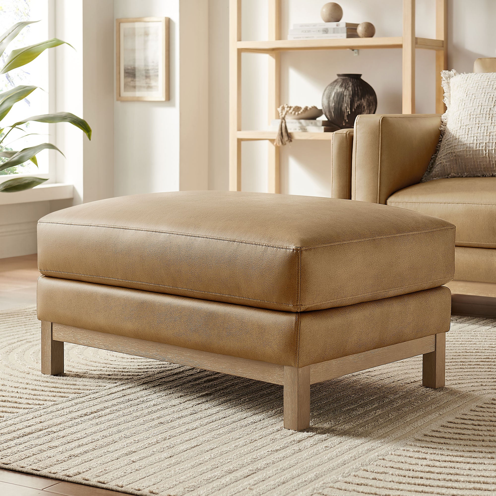Roscoe Vegan Leather Ottoman
