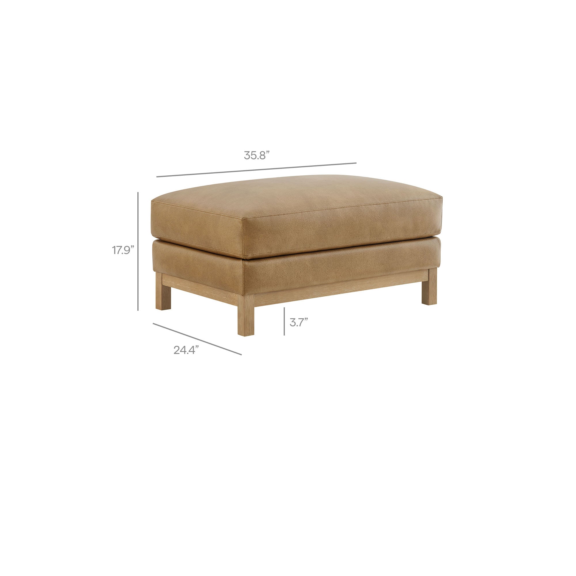 Roscoe Vegan Leather Ottoman