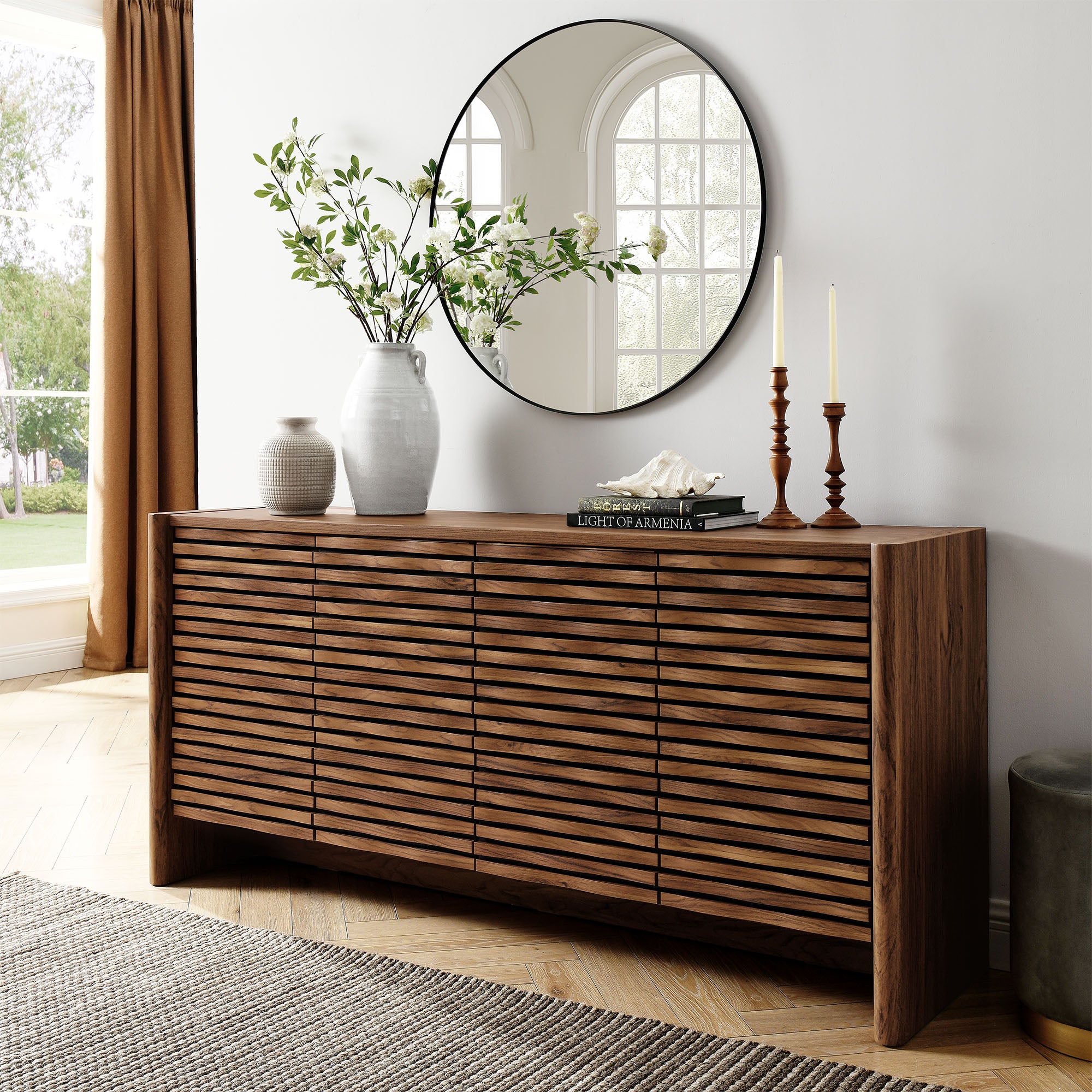 Emric Wave 66" 4-Door Sideboard