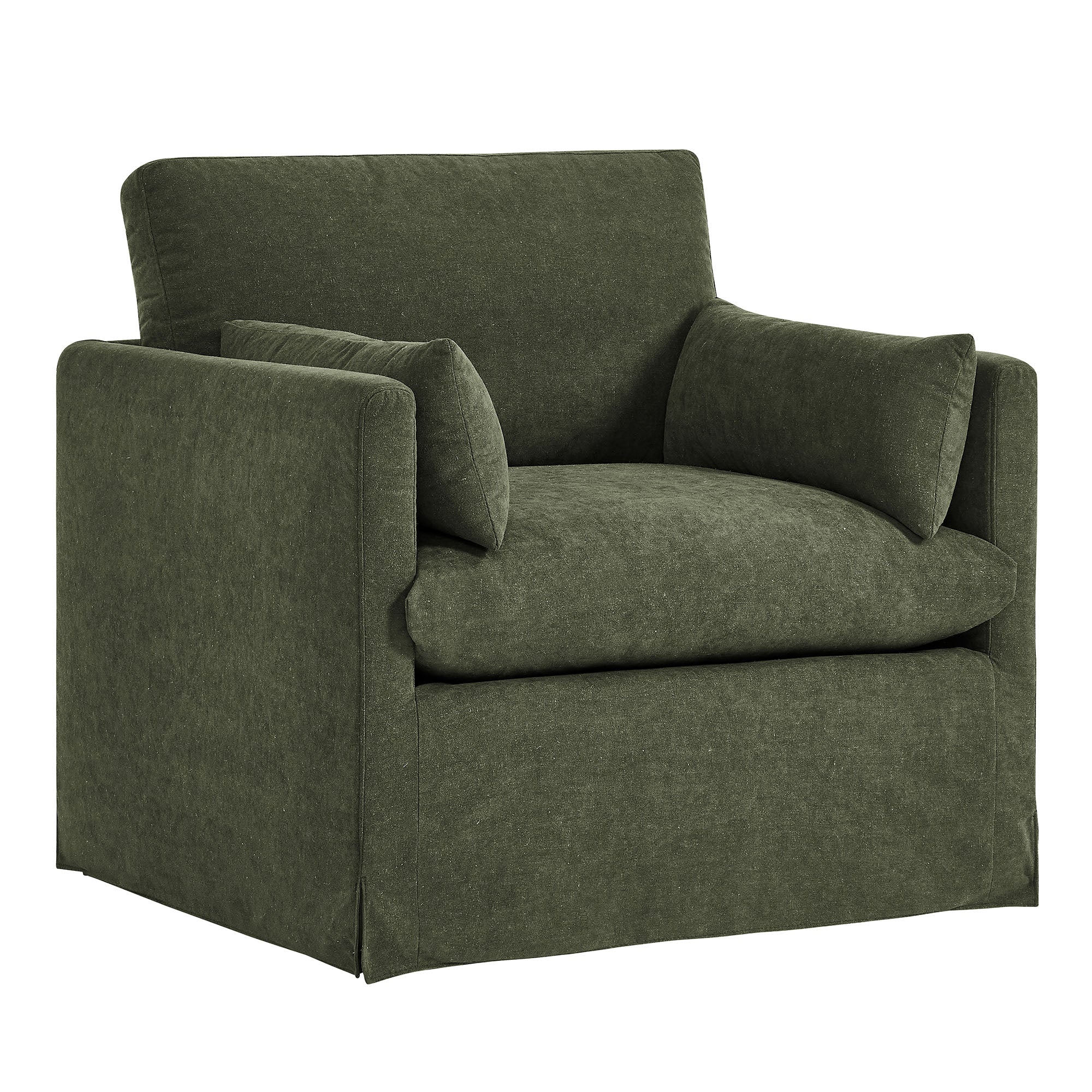 Wellfleet Slipcovered Linen-Blend Armchair