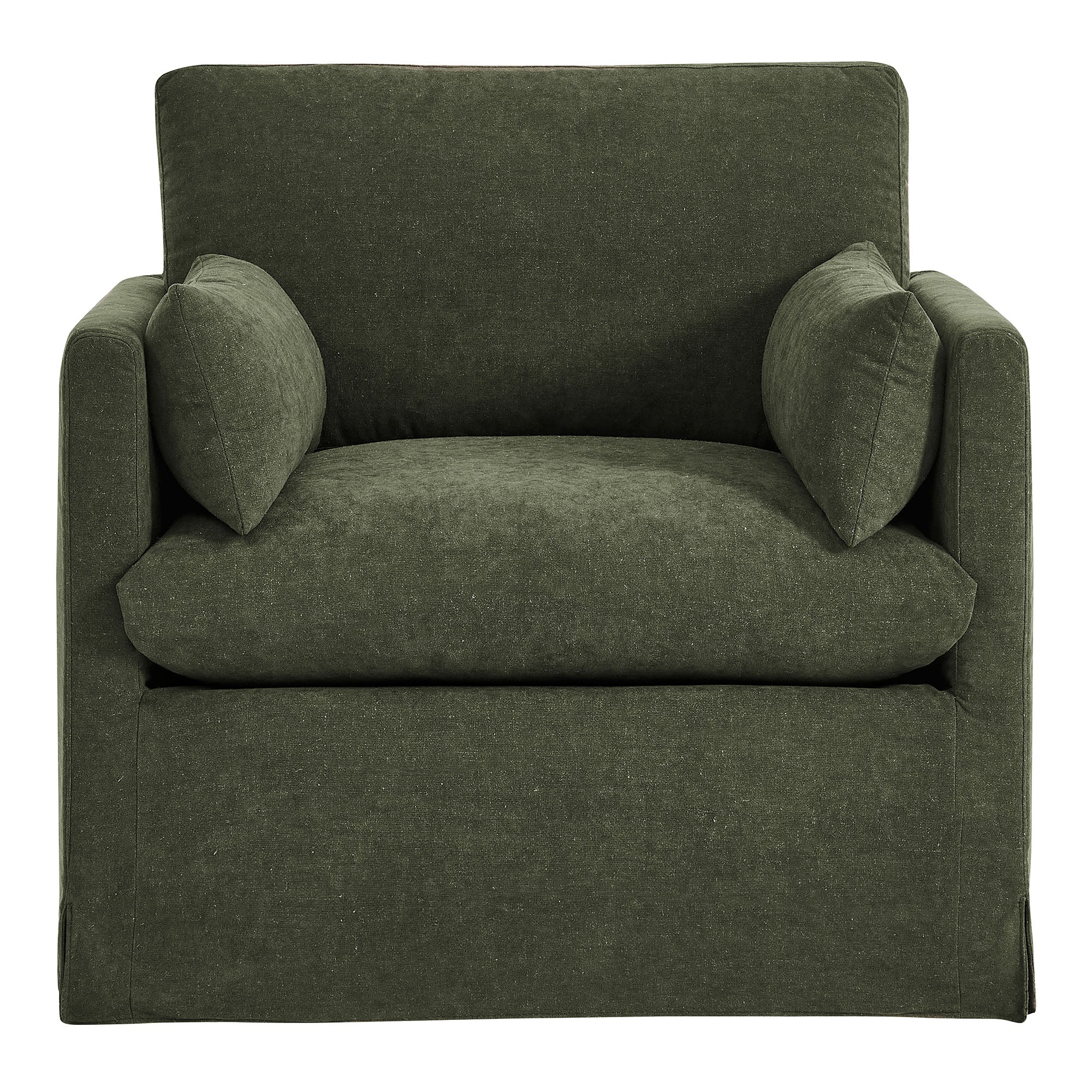 Wellfleet Slipcovered Linen-Blend Armchair