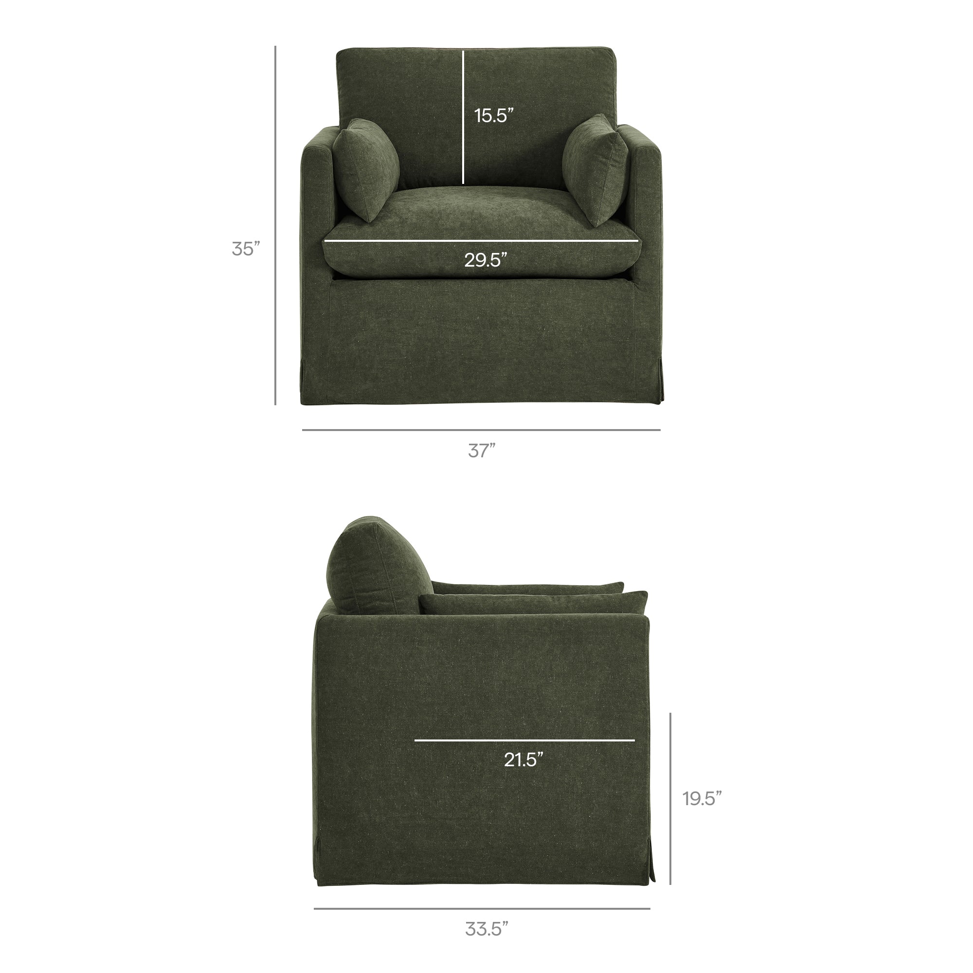 Wellfleet Slipcovered Linen-Blend Armchair