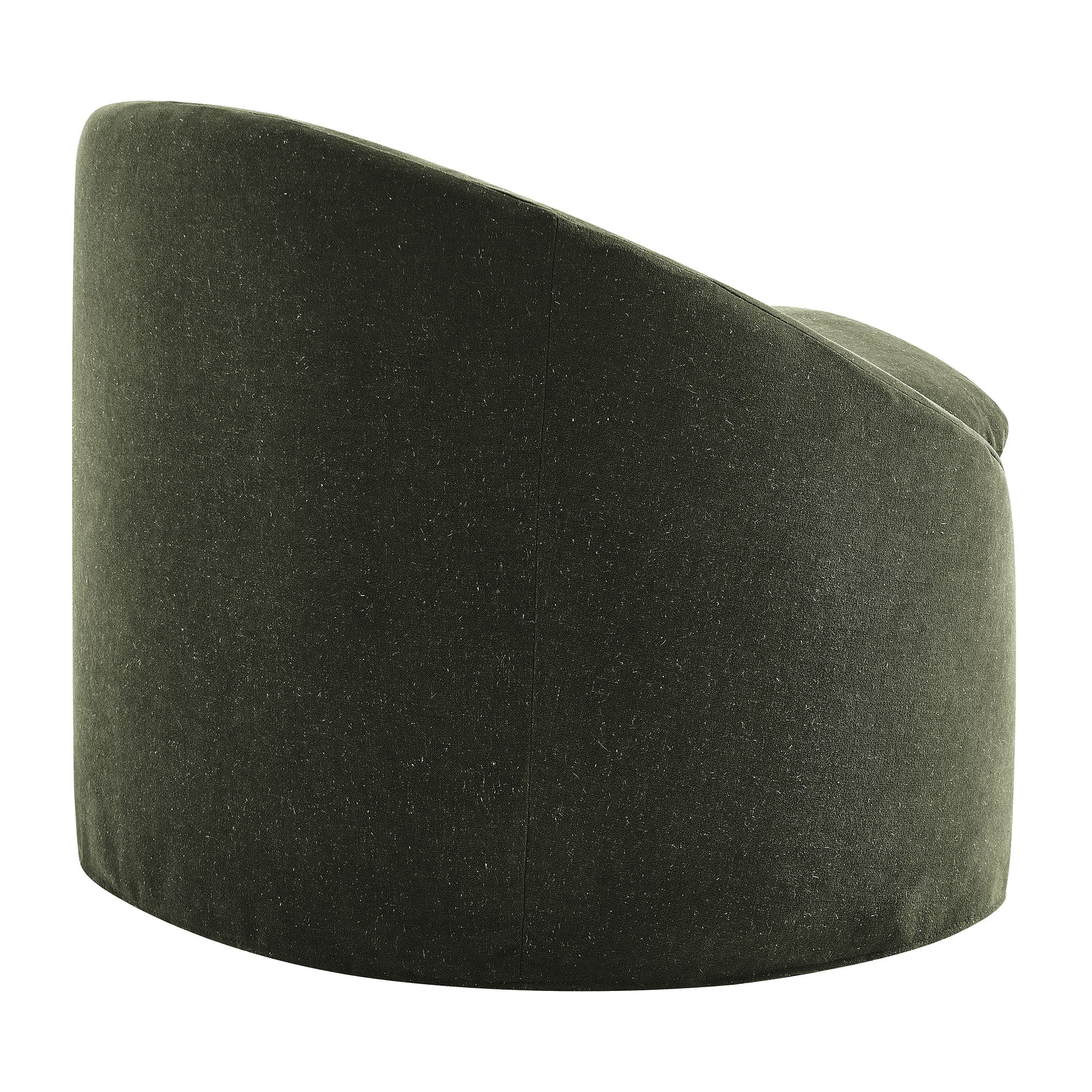 Sadie Slipcovered Linen-Blend Round Accent Chair
