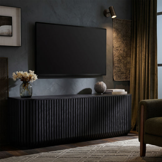 Fortitude 75" Curved Sideboard Storage Cabinet
