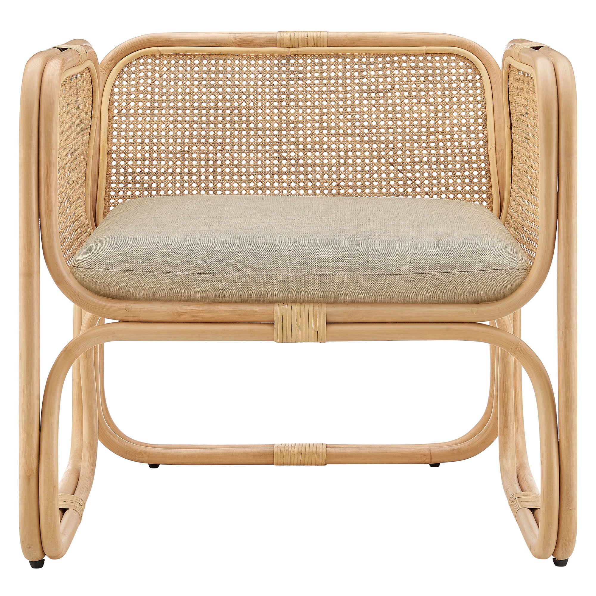 Ellis Natural Rattan Accent Armchair