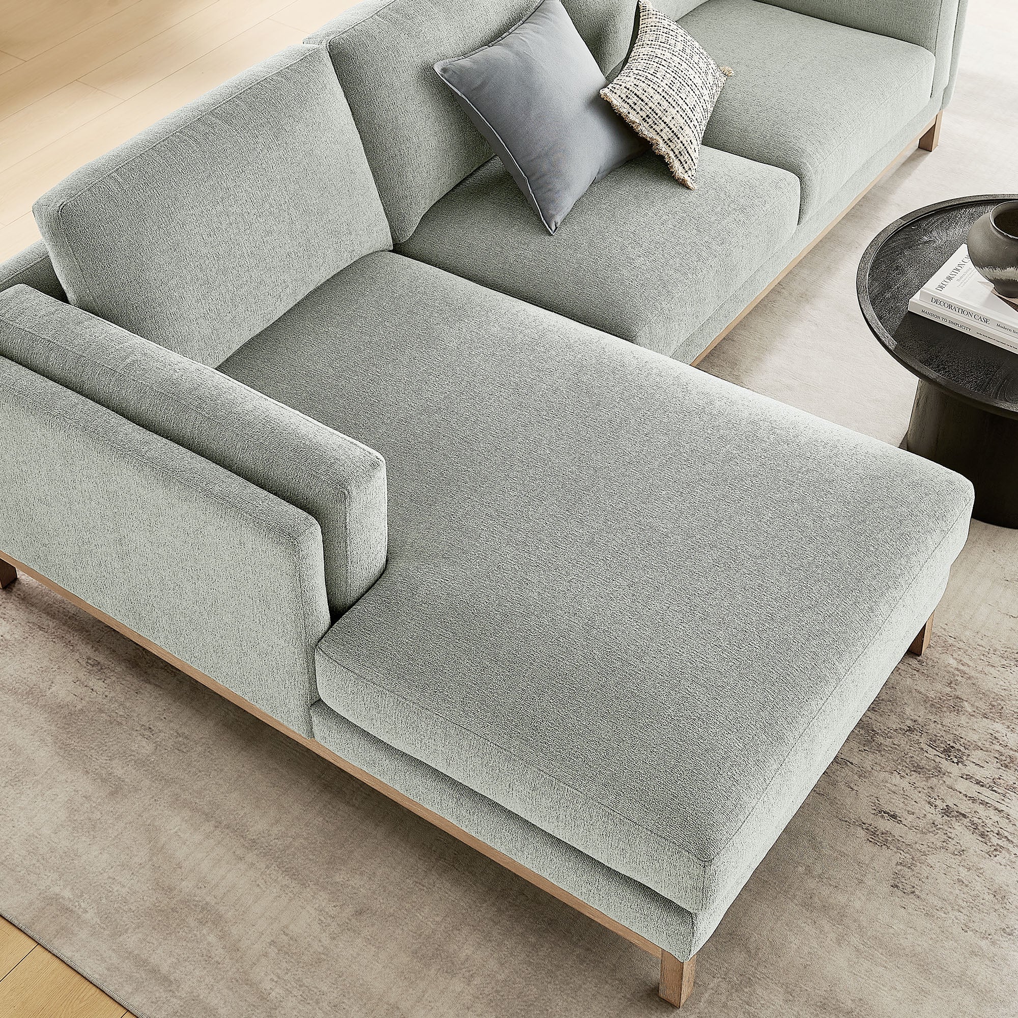 Roscoe Left-Facing Fabric Sectional Sofa with Chaise