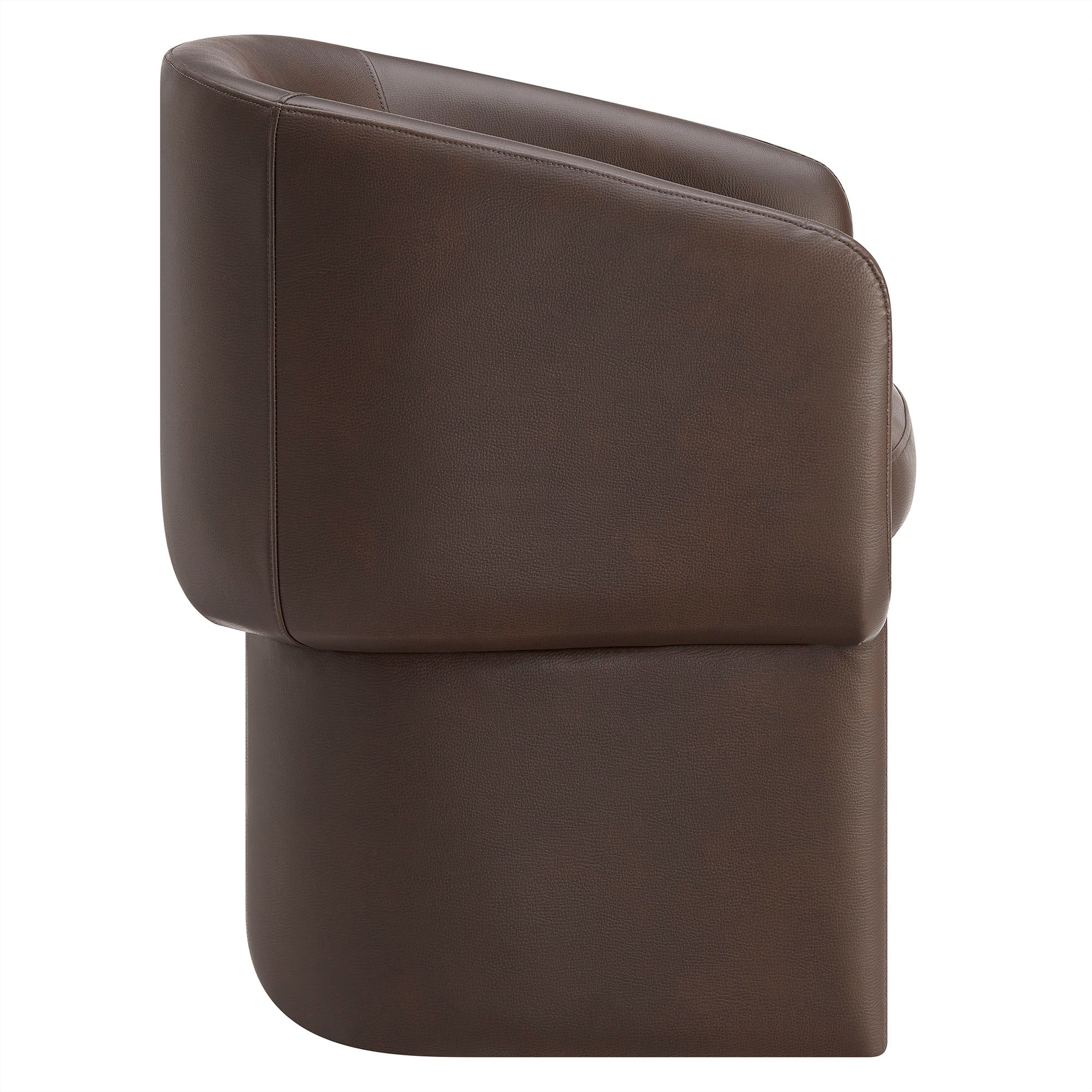 Verity Barrel Back Vegan Leather Dining Chair