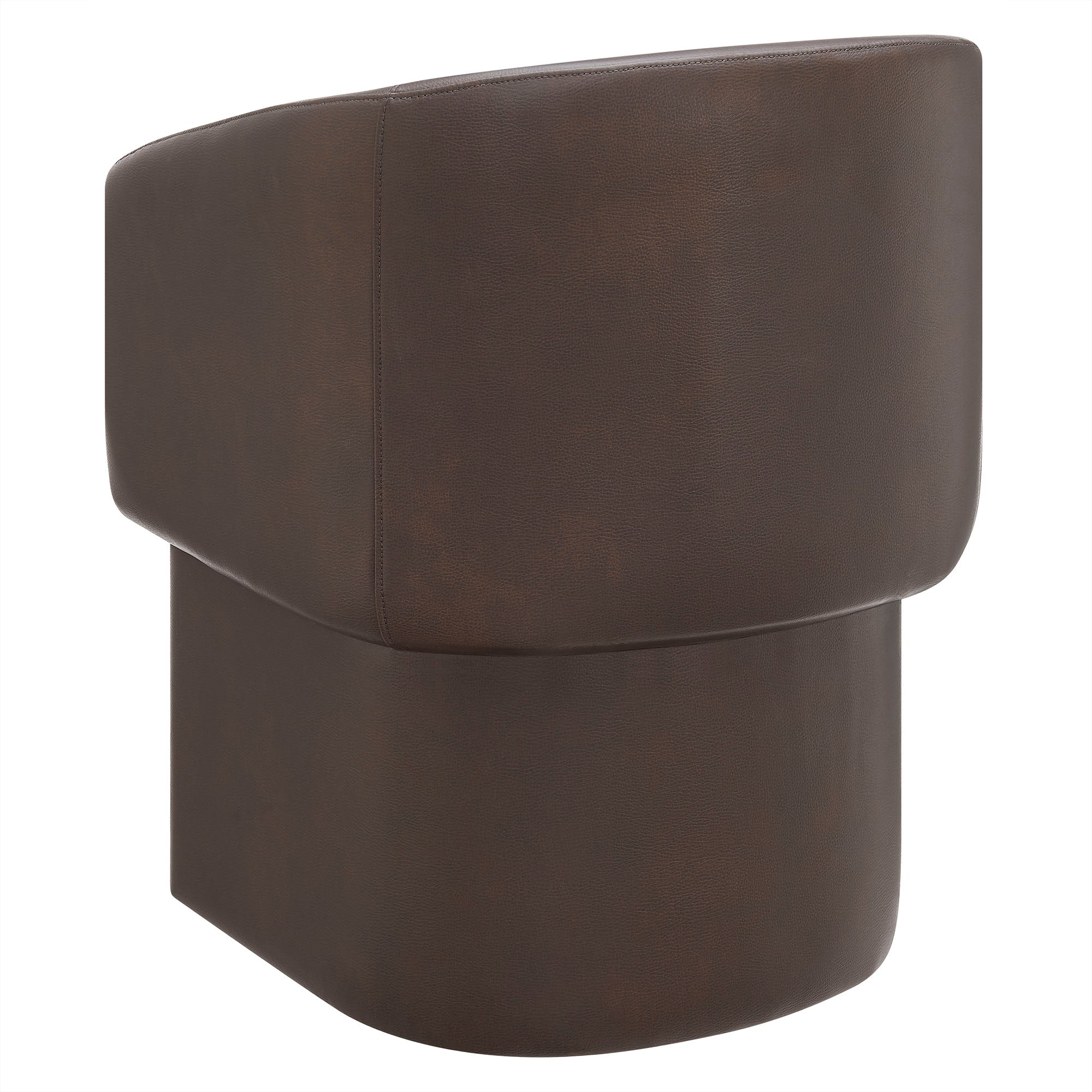 Verity Barrel Back Vegan Leather Dining Chair