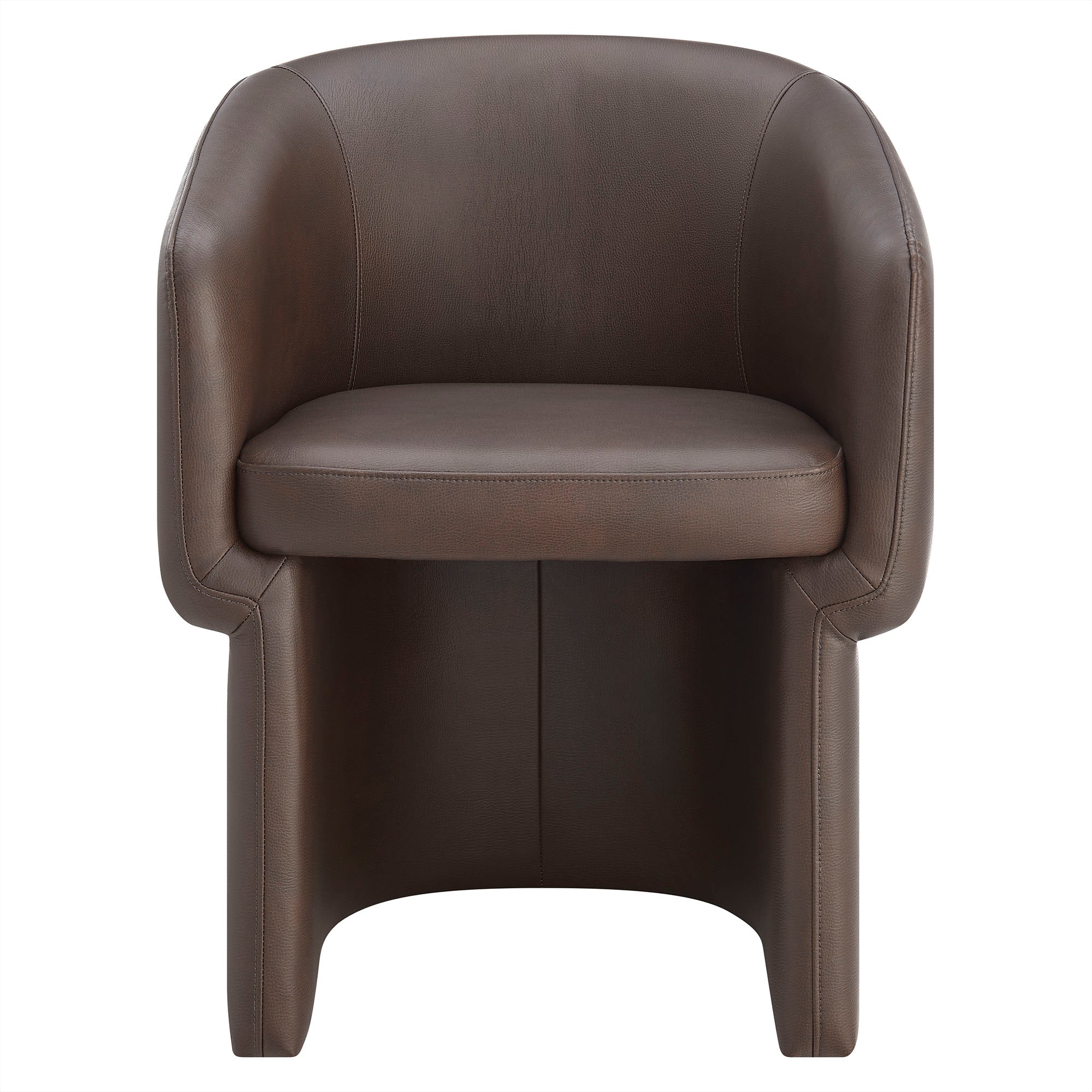 Verity Barrel Back Vegan Leather Dining Chair
