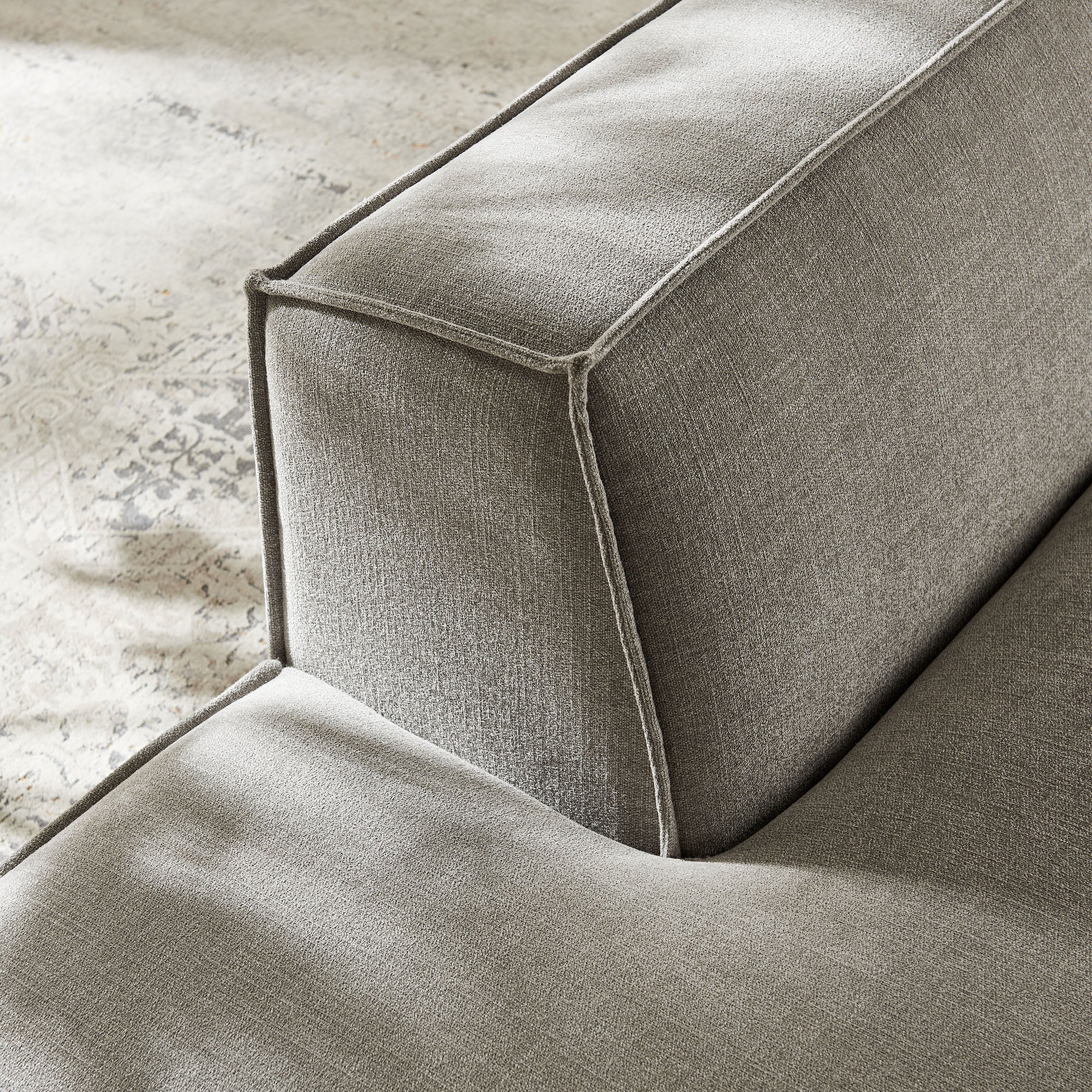 Restore Performance Fabric Upholstered Left-Facing Armless Modular Chaise