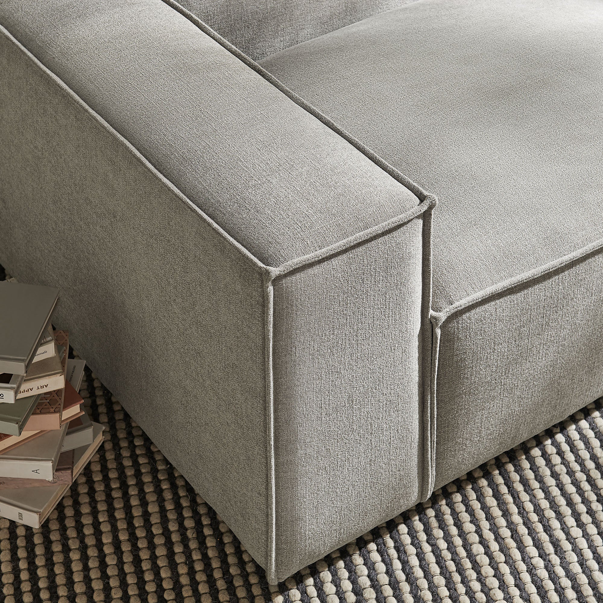 Restore Performance Fabric Upholstered Left-Facing Modular Lounge Chair