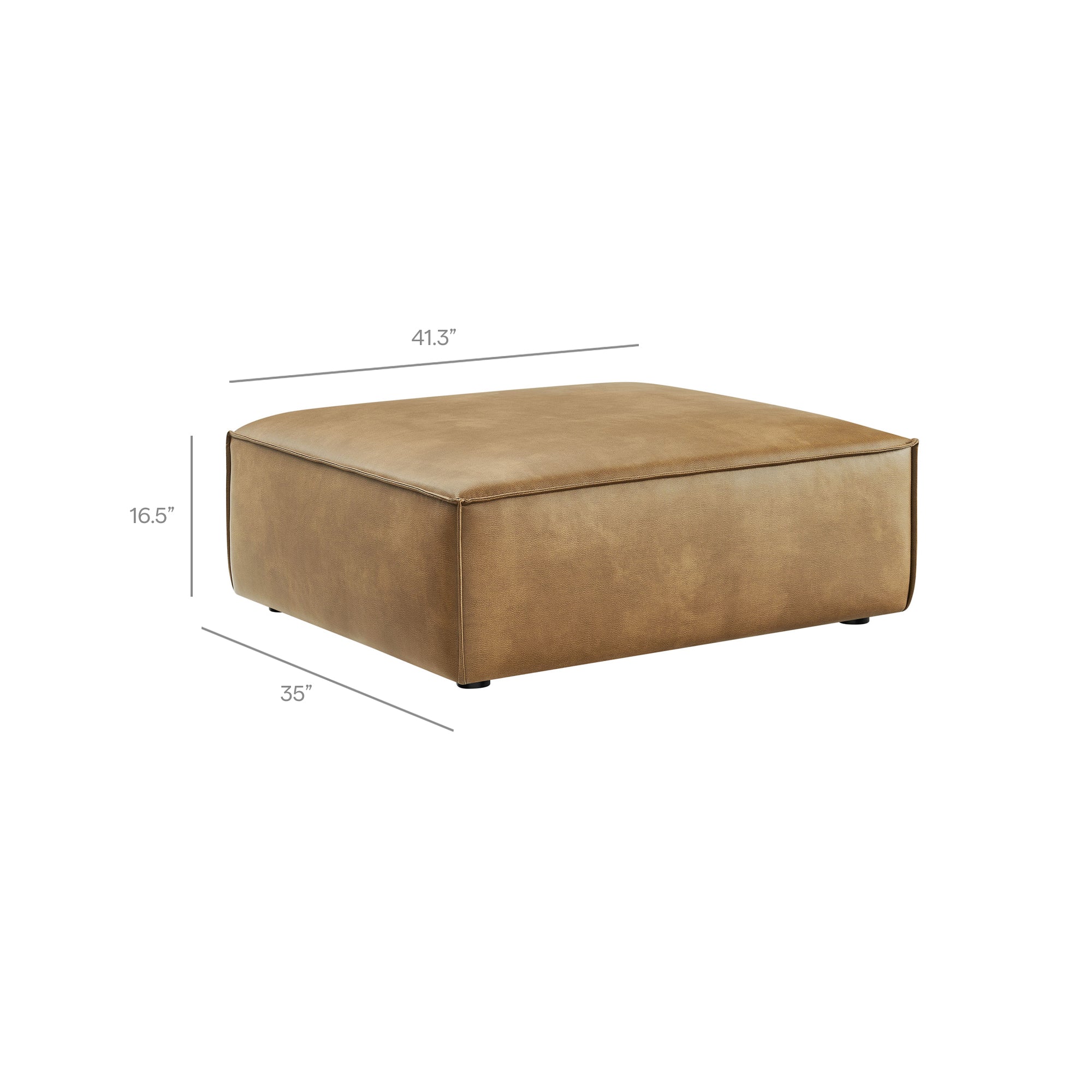 Restore 4-Piece Vegan Leather Modular Sofa Set with Ottoman