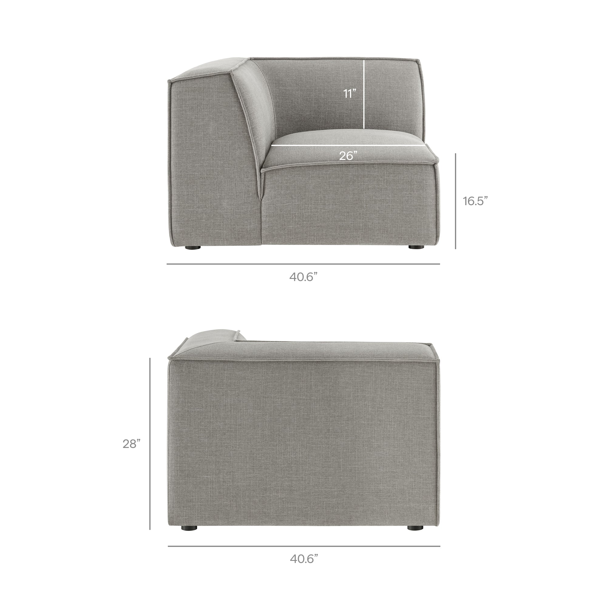 Restore 6-Piece Performance Fabric Upholstered U-Shaped Sectional Sofa