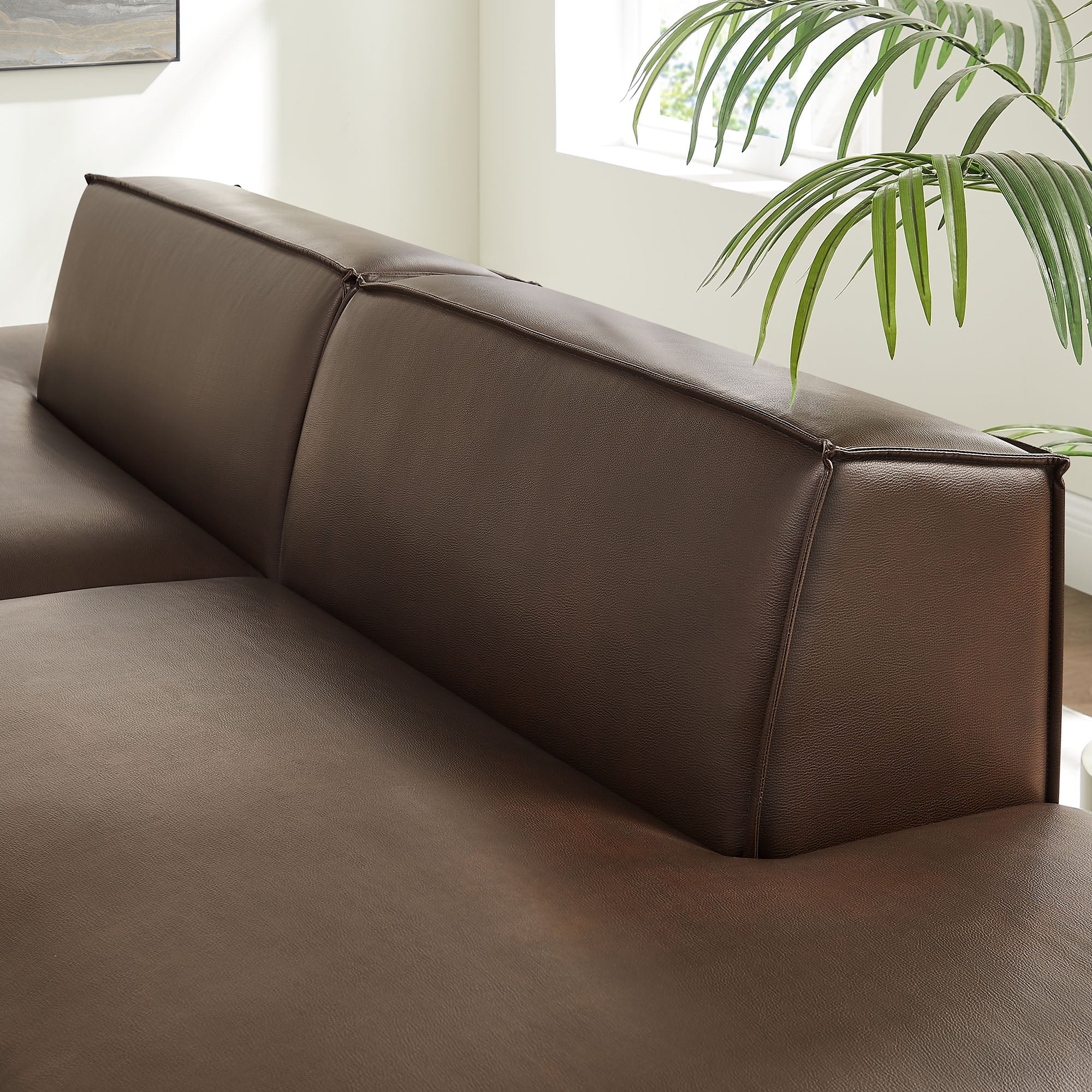 Restore 2-Piece Vegan Leather Modular Loveseat