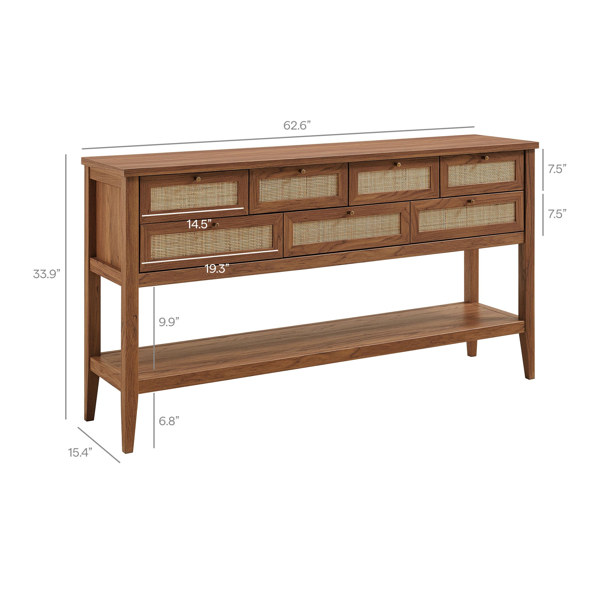 Soma 62 Inch Rattan Console Table | Modway Furniture