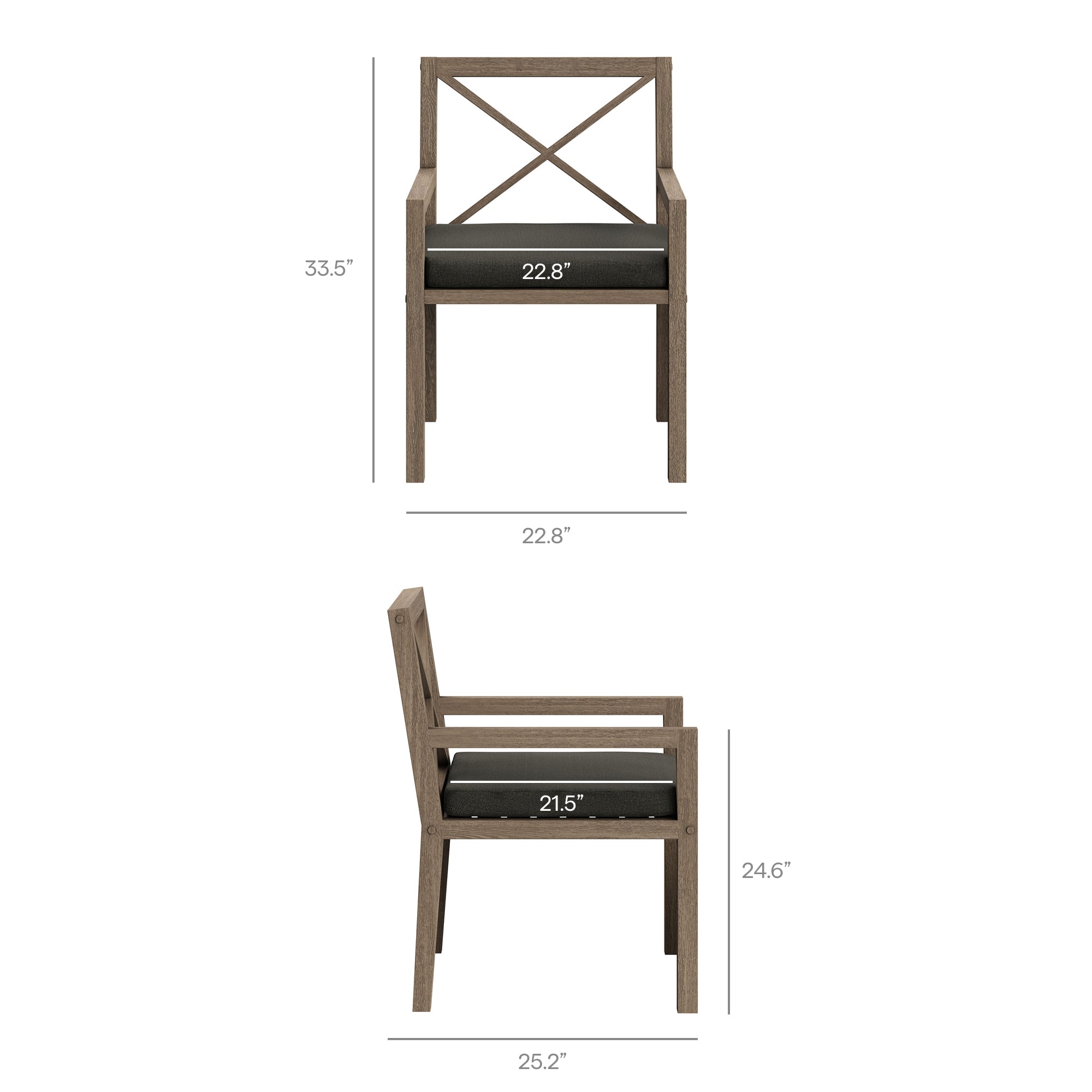 Northlake 7-Piece Outdoor Patio Teak Wood Dining Set