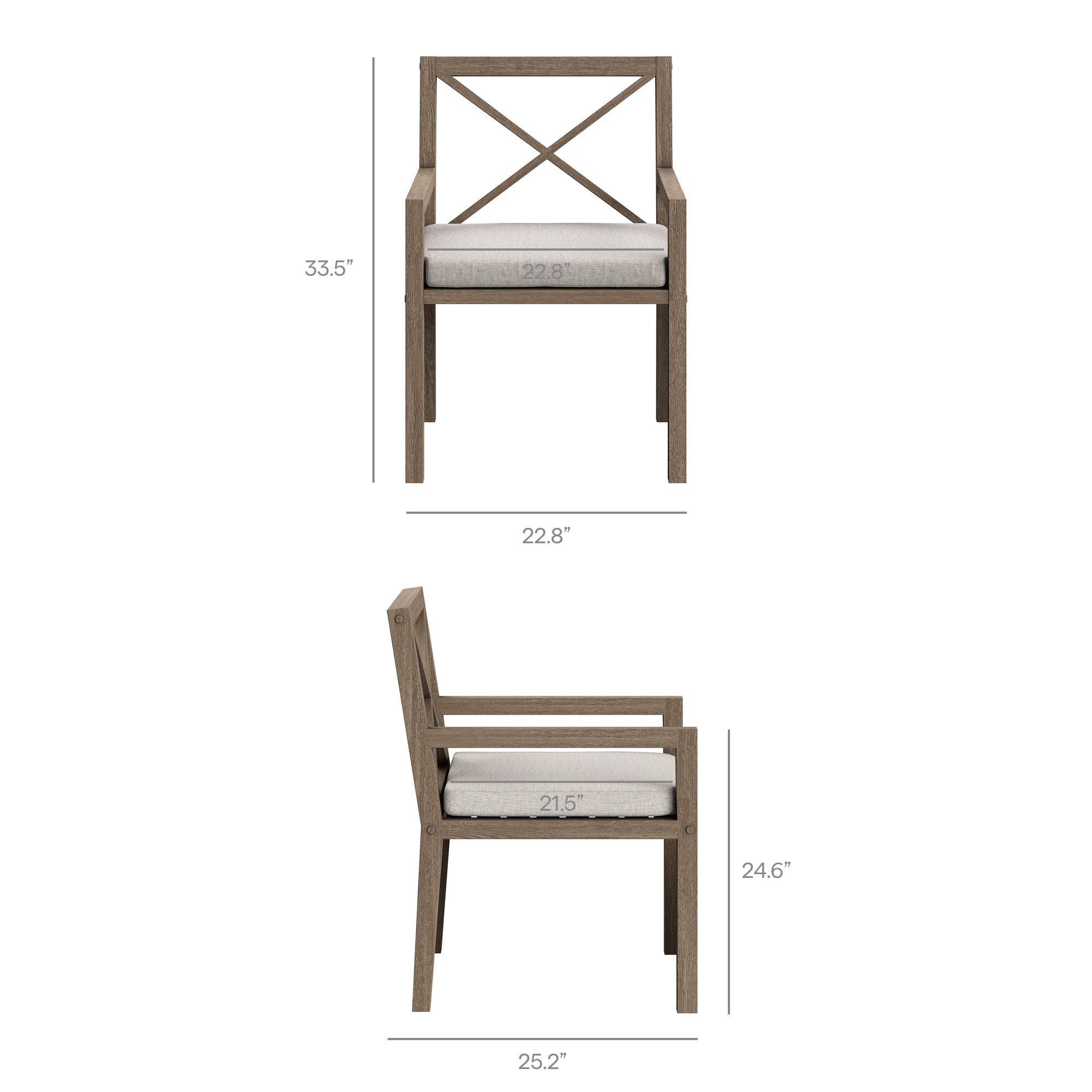 Northlake 7-Piece Outdoor Patio Teak Wood Dining Set