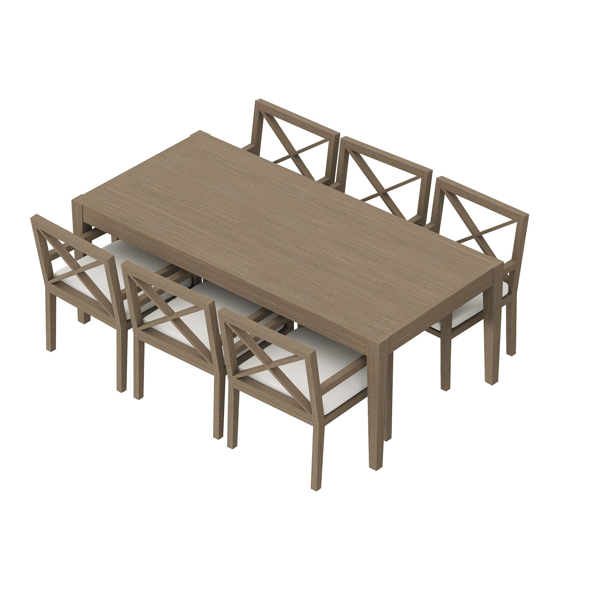 Northlake 7-Piece Outdoor Patio Teak Wood Dining Set