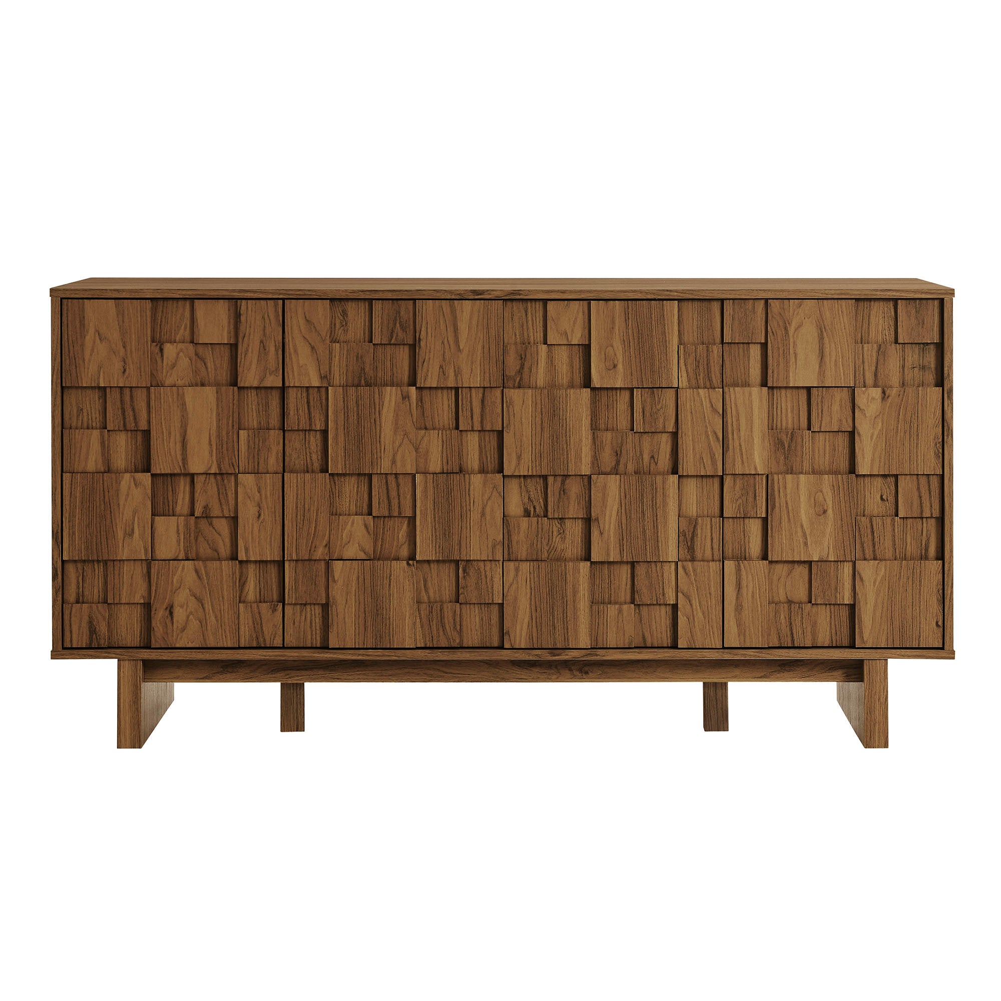 Owen 59 Inch 4 Door Geometric Sideboard