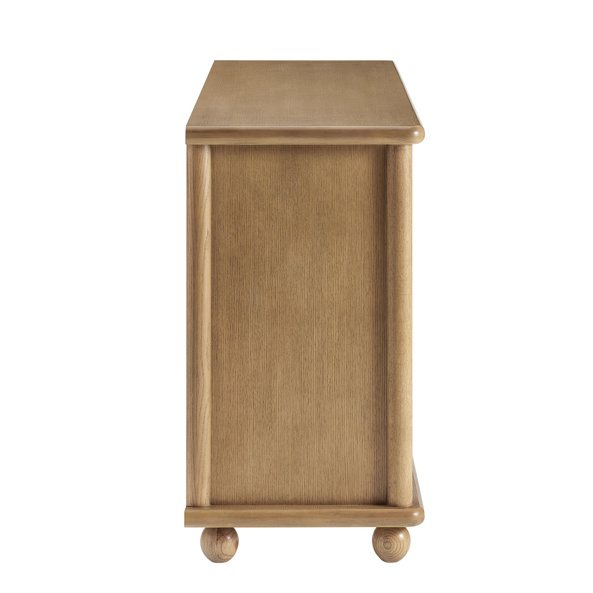 Marola 71 Inch Oak Wood Seagrass Sideboard