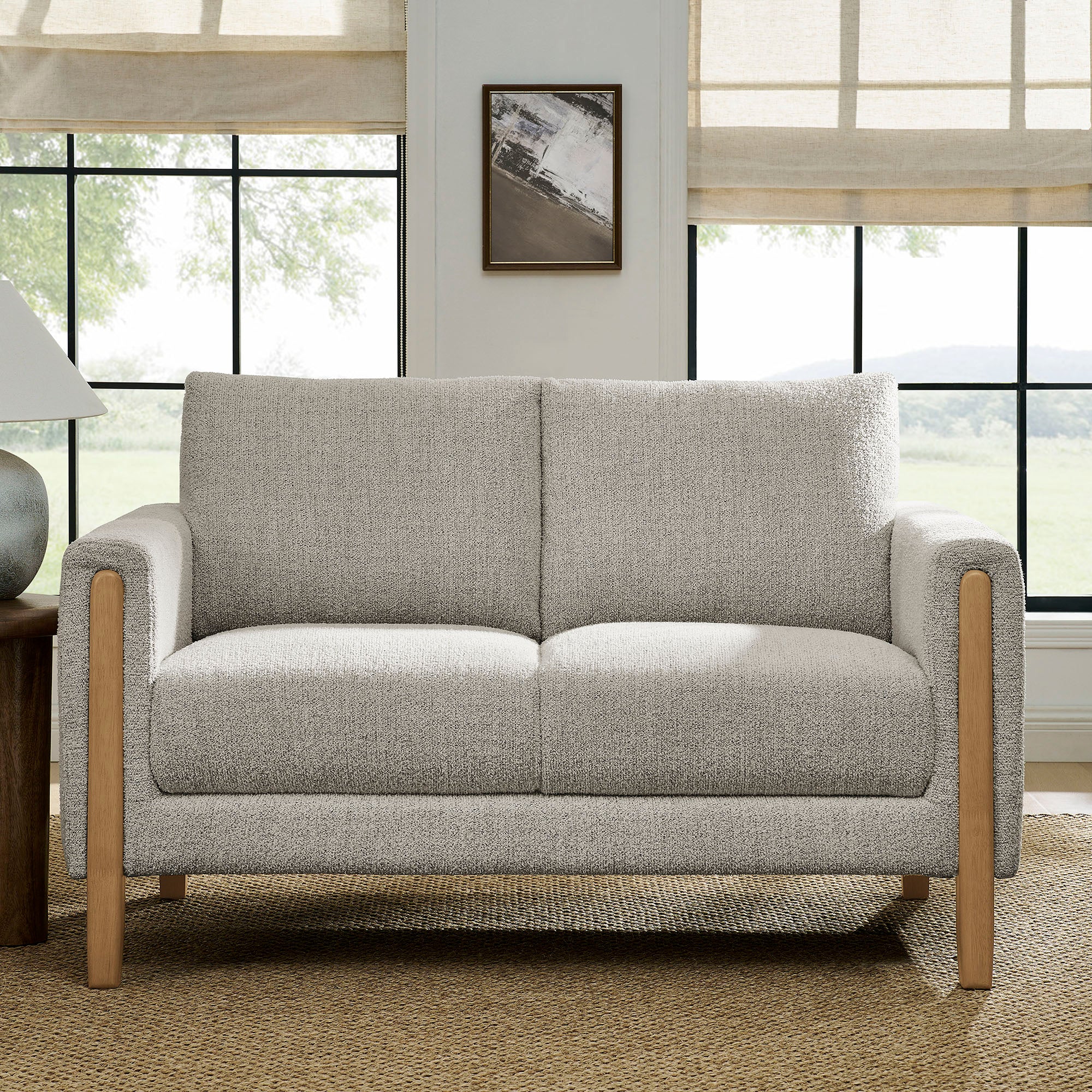 Hawken Boucle Fabric Loveseat