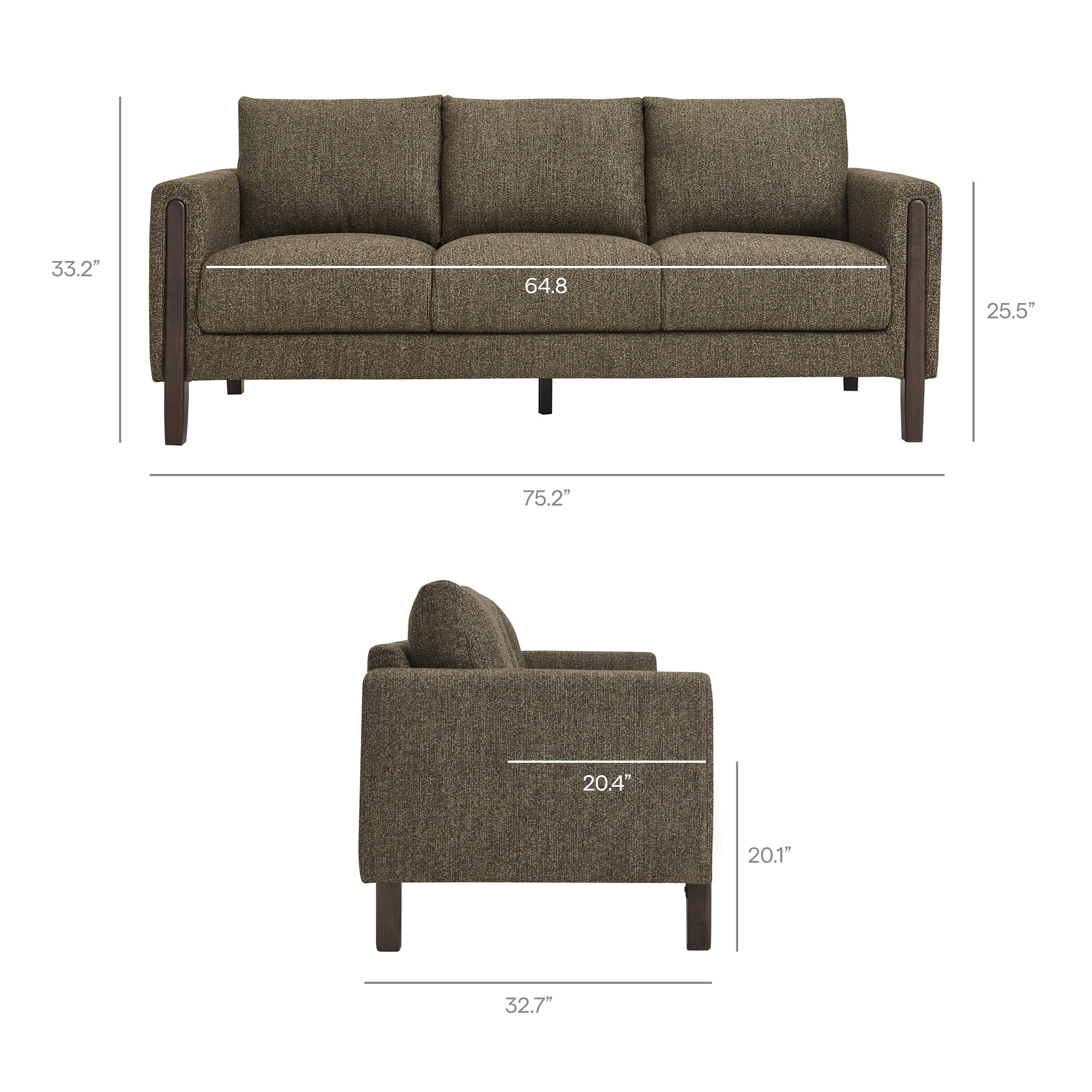 Hawken Boucle Fabric Sofa