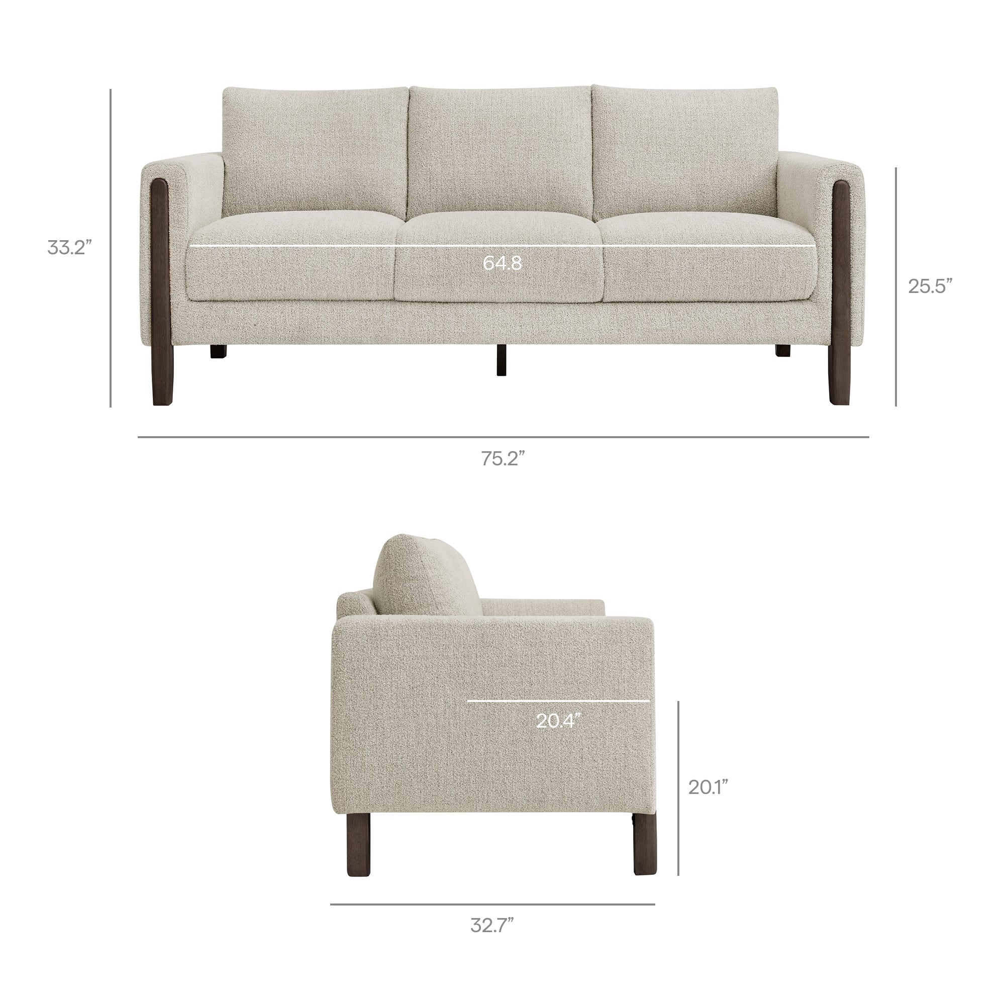 Hawken Boucle Fabric Sofa