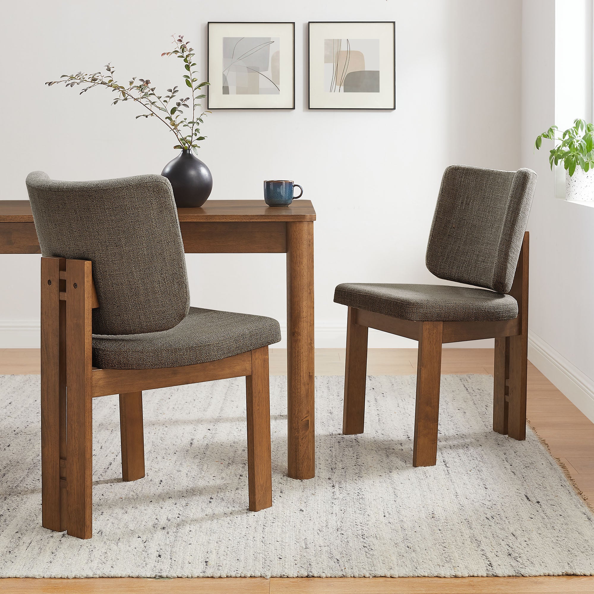 Alba Armless Upholstered Dining Chairs Set Of 2