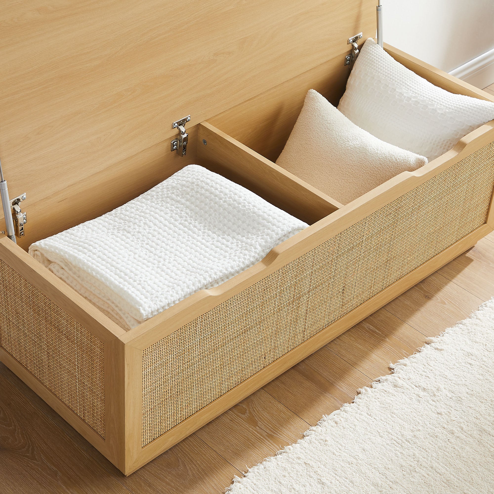 Soma Fluted 3-in-1 Hall Tree With Storage Bench and Coat Rack