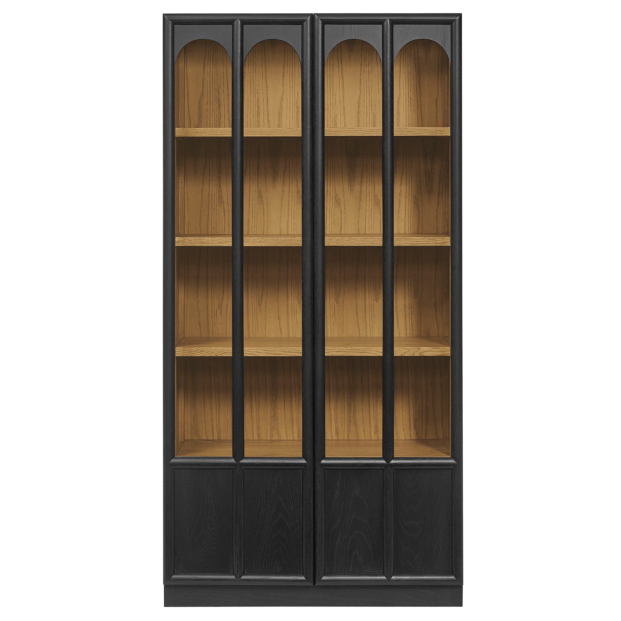 Anwen Solid Wood and Glass Display Cabinet