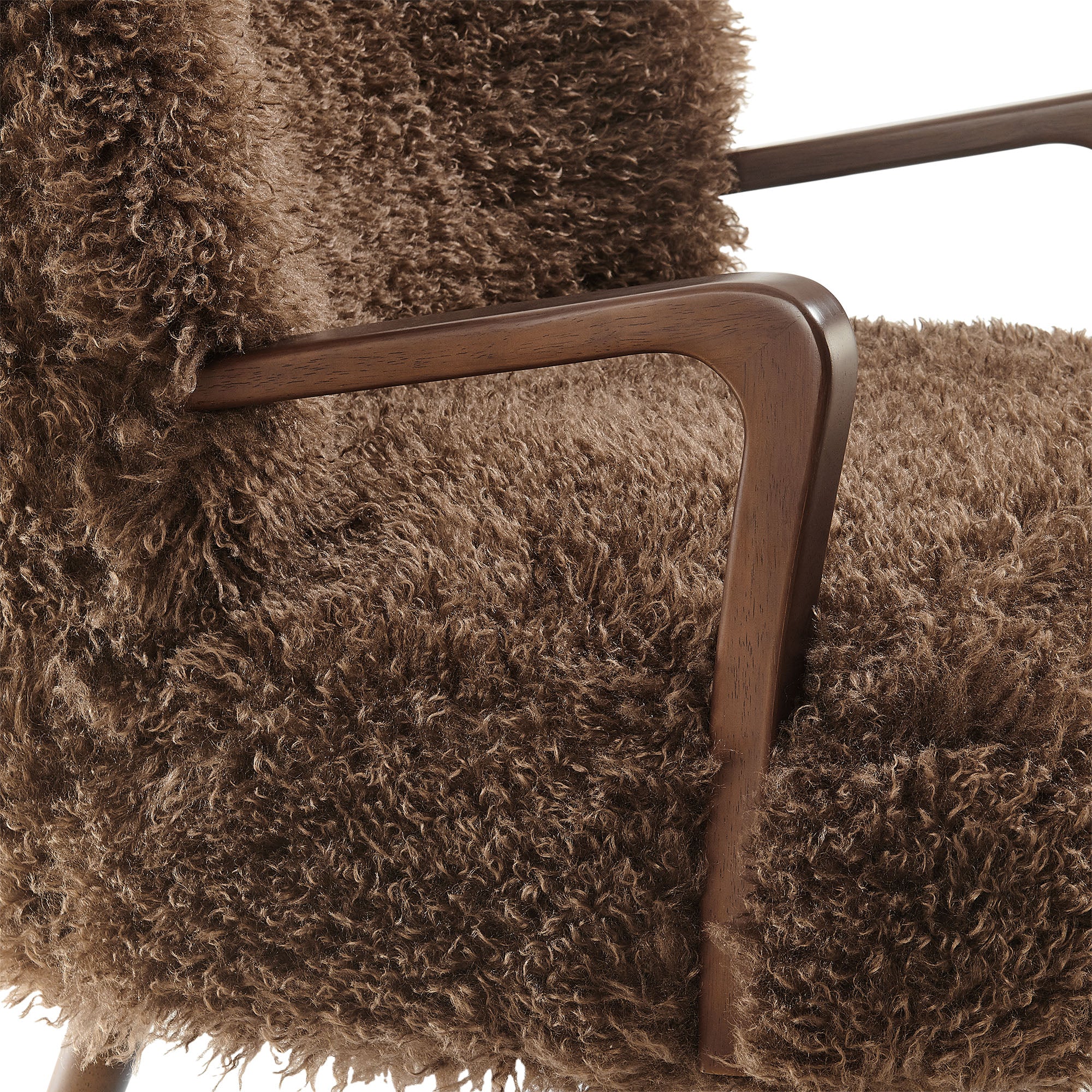 Zerra Faux Shearling Accent Armchair