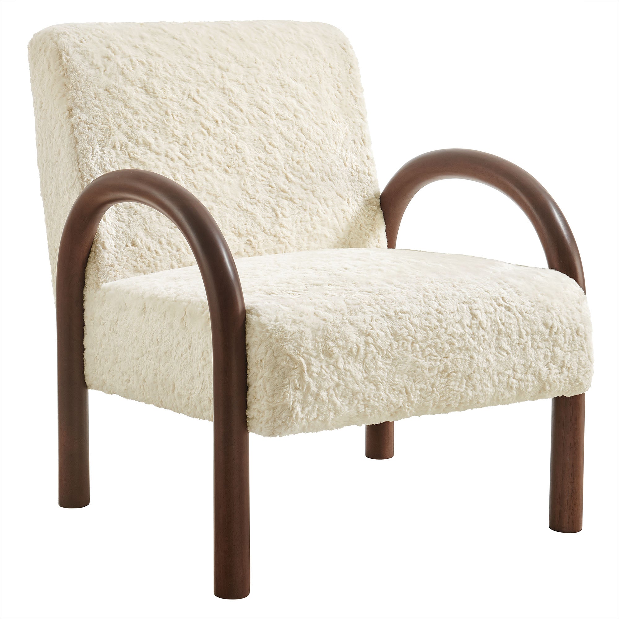 Lunet Faux Shearling Accent Armchair