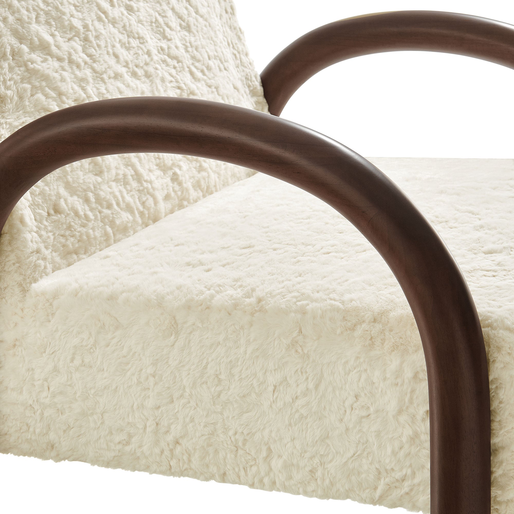 Lunet Faux Shearling Accent Armchair