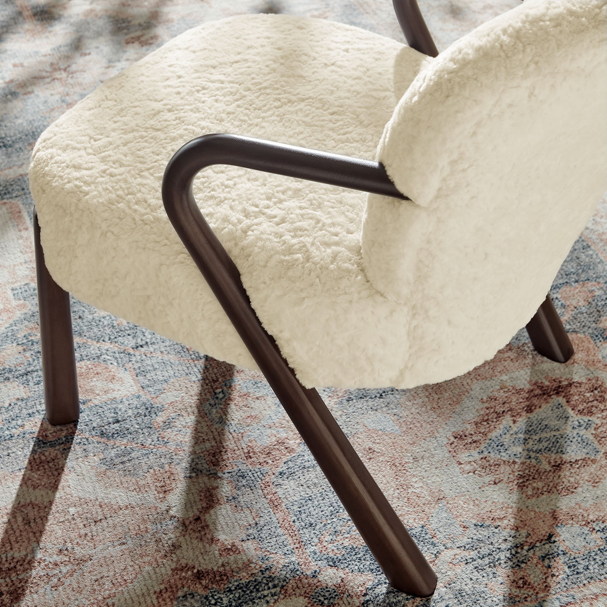Arden Faux Shearling Accent Armchair
