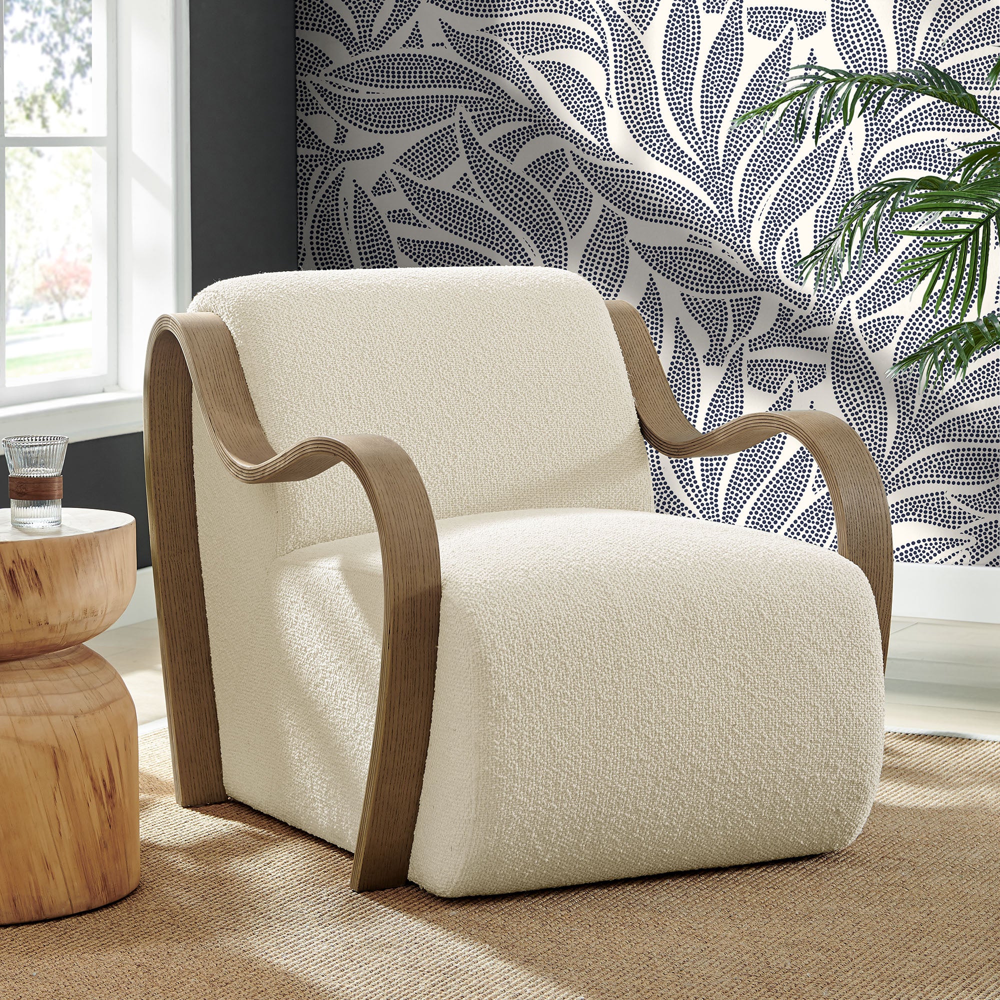 Atrium Lattice Boucle Accent Armchair